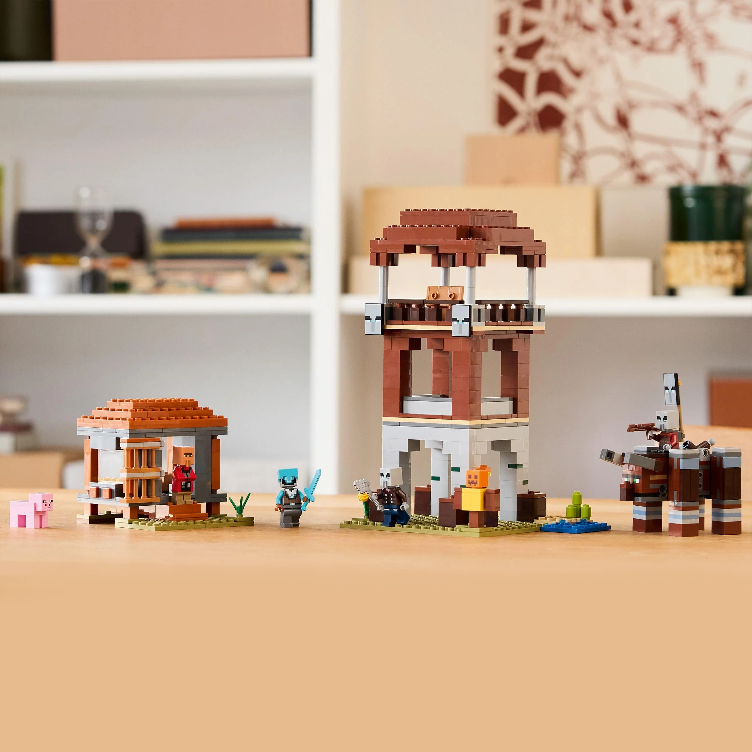 LEGO Minecraft EIN Verwüster am Plünderer-Außenposten - Gaming Spielzeug für Kinder - Minifigur mit Schnappkiefer Funktion und Dorf Festung - Gaming Geschenk für Jungen & Mädchen ab 8 Jahren - 21278 - Image 4