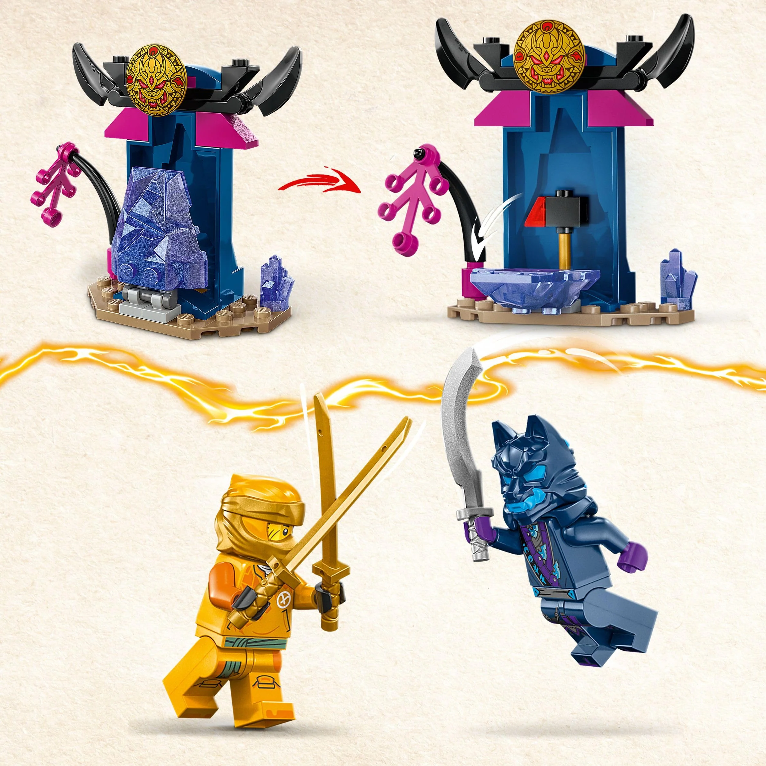 LEGO NINJAGO Arins Battle Mech, Ninja-Spielzeug für Kinder ab 4 Jahre mit Figuren inkl. Arin mit Mini-Katana, Actionfiguren & Mechs, kleines Geschenk für Jungs und Mädchen 71804 - Image 7