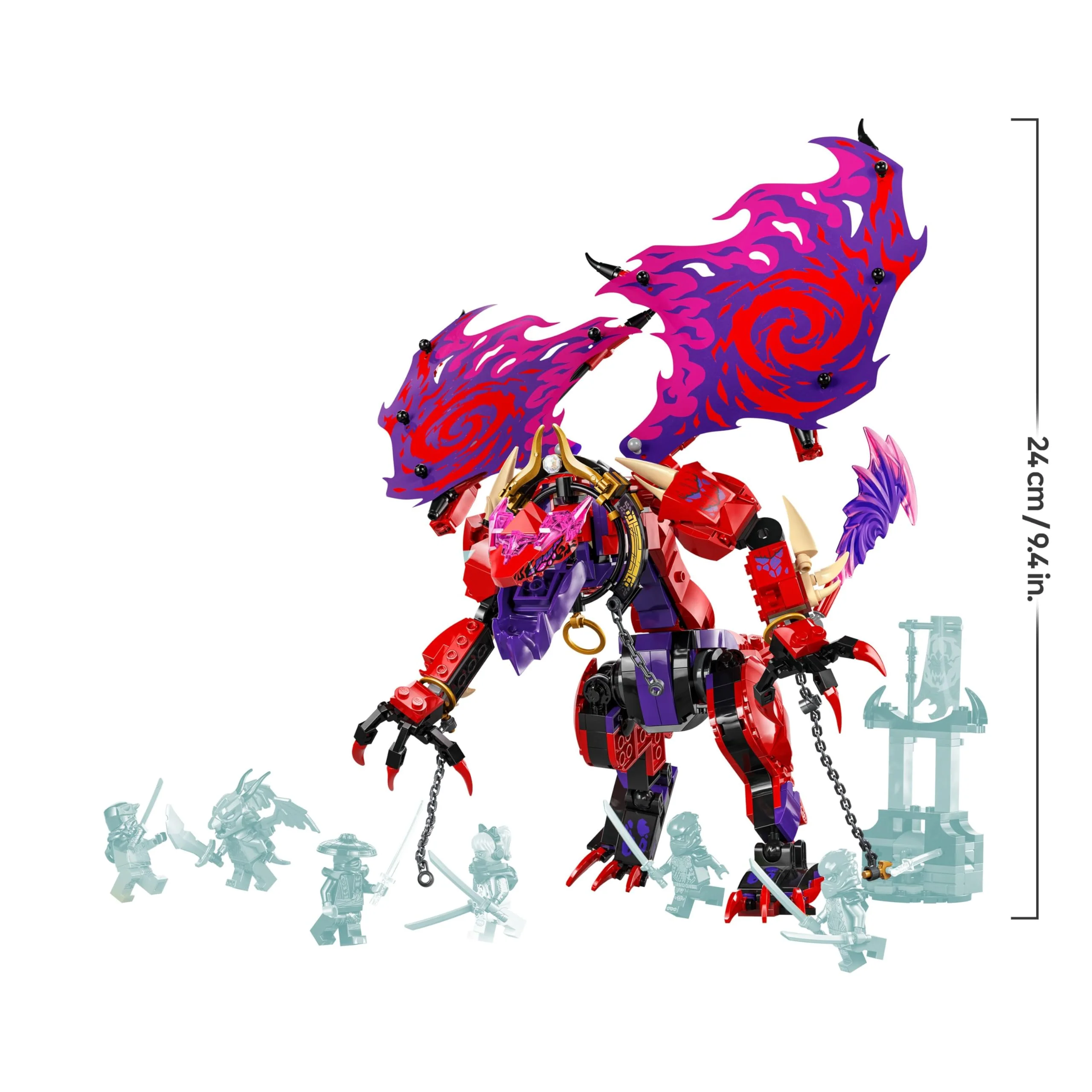 LEGO NINJAGO Chaosdrache Donnerzahn – Bewegliche Actionfigur mit 6 Minifiguren (Lloyd, NYA, Arin und Sora) – Kreatives Spielzeug zu Weihnachten für Kinder ab 8 Jahren – 71832 - Image 5