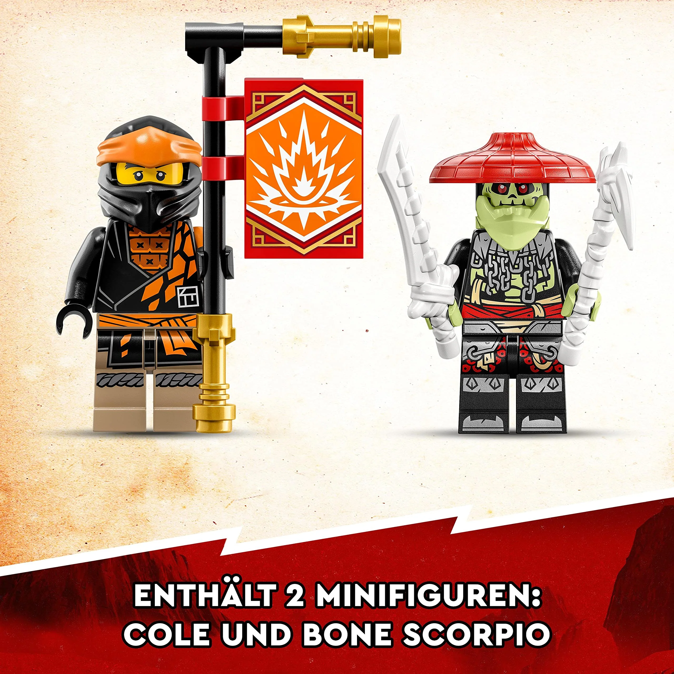 LEGO NINJAGO Coles Erddrache EVO, Spielzeug zum Sammeln mit aufrüstbarem Drachen & Skorpion-Figur sowie Minifiguren für Jungen und Mädchen 71782 - Image 4