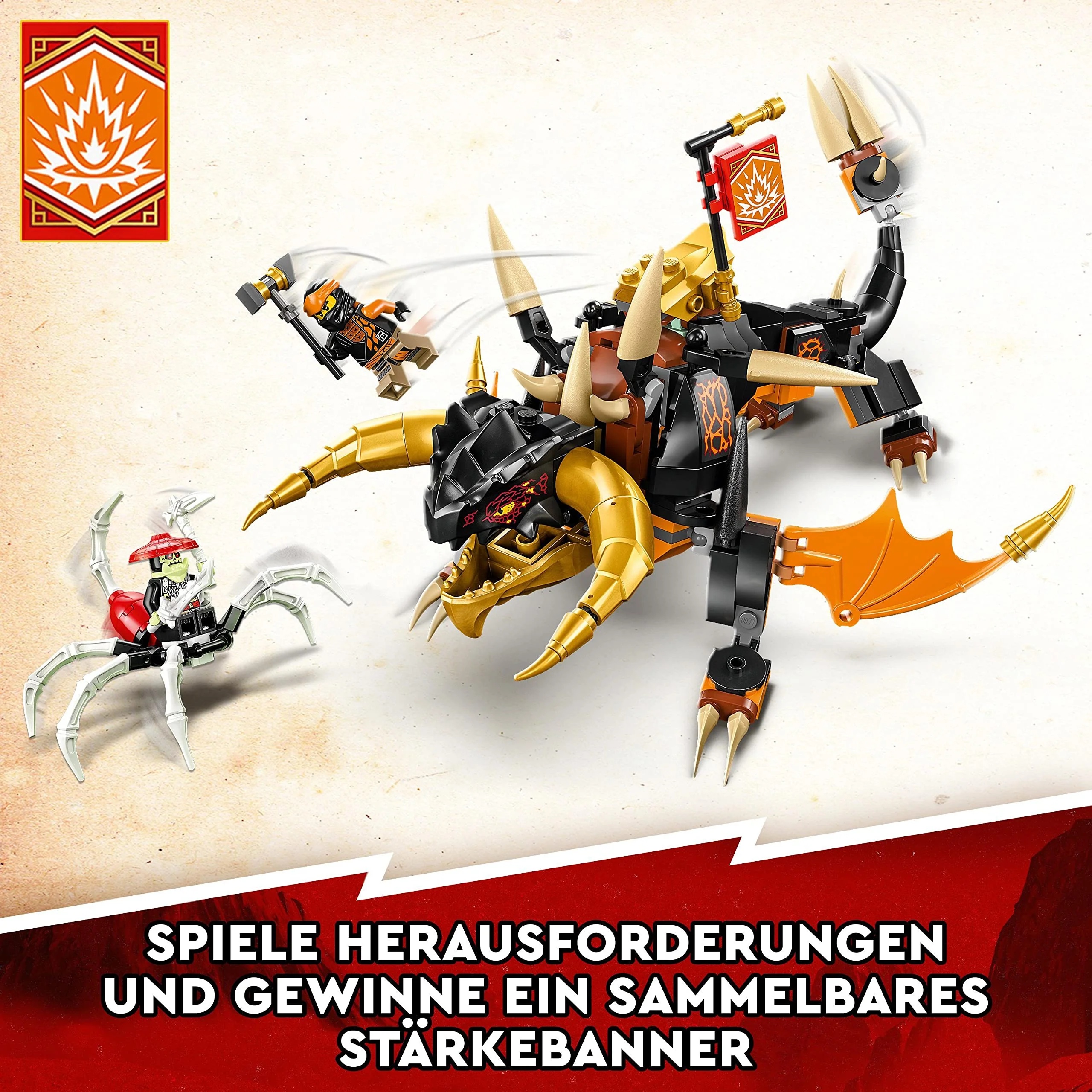 LEGO NINJAGO Coles Erddrache EVO, Spielzeug zum Sammeln mit aufrüstbarem Drachen & Skorpion-Figur sowie Minifiguren für Jungen und Mädchen 71782 - Image 6
