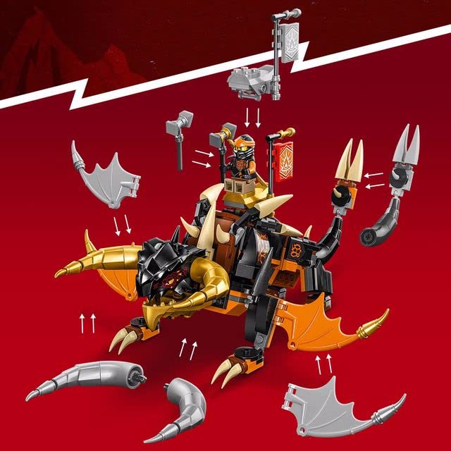 LEGO NINJAGO Coles Erddrache EVO, Spielzeug zum Sammeln mit aufrüstbarem Drachen & Skorpion-Figur sowie Minifiguren für Jungen und Mädchen 71782 - Image 8