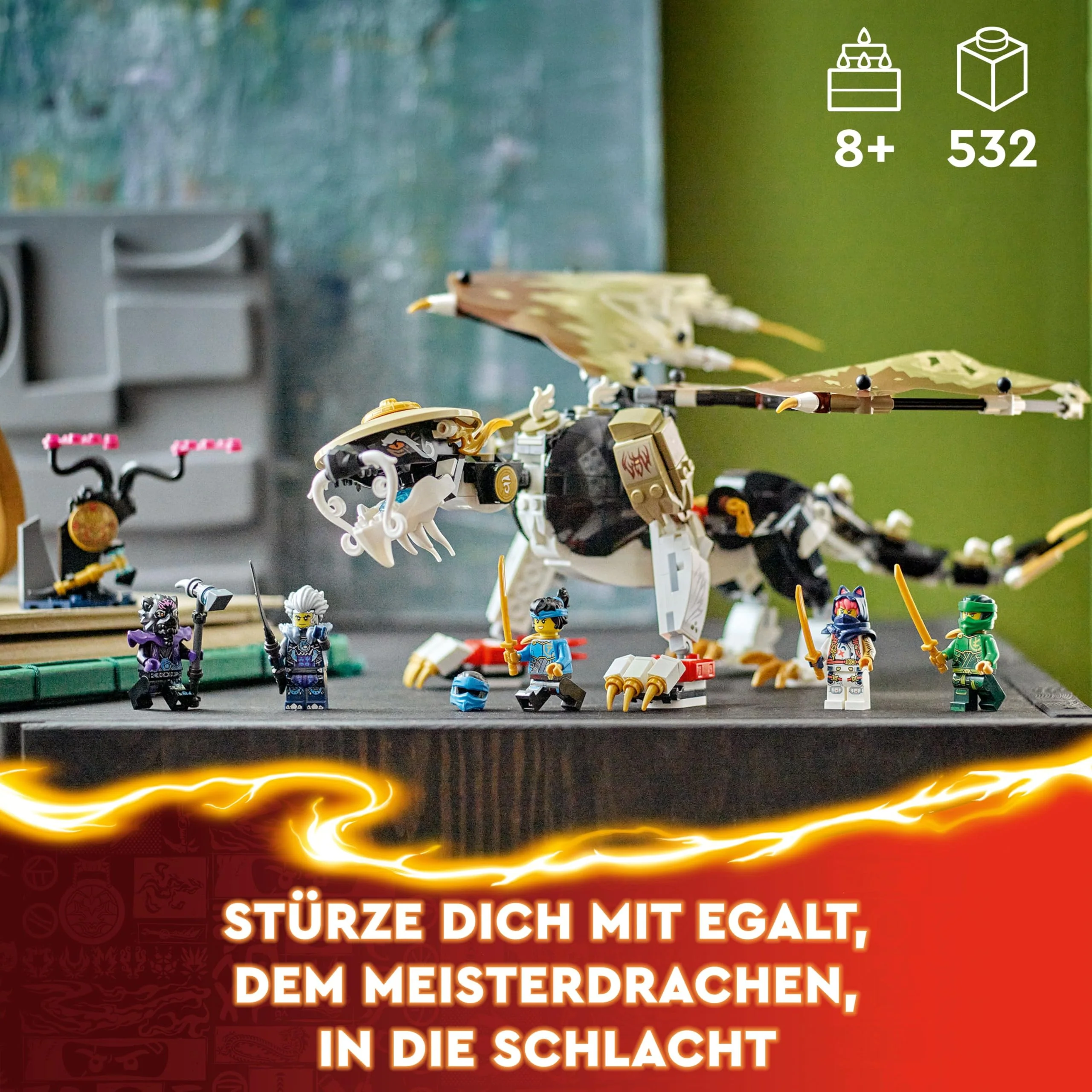 LEGO NINJAGO Egalt der Meisterdrache, Ninja-Set mit Drachen-Spielzeug und 5 Figuren inkl. Lloyd und NYA, Drachenmeister, Geschenk für Jungs und Mädchen ab 8 Jahren 71809 - Image 12