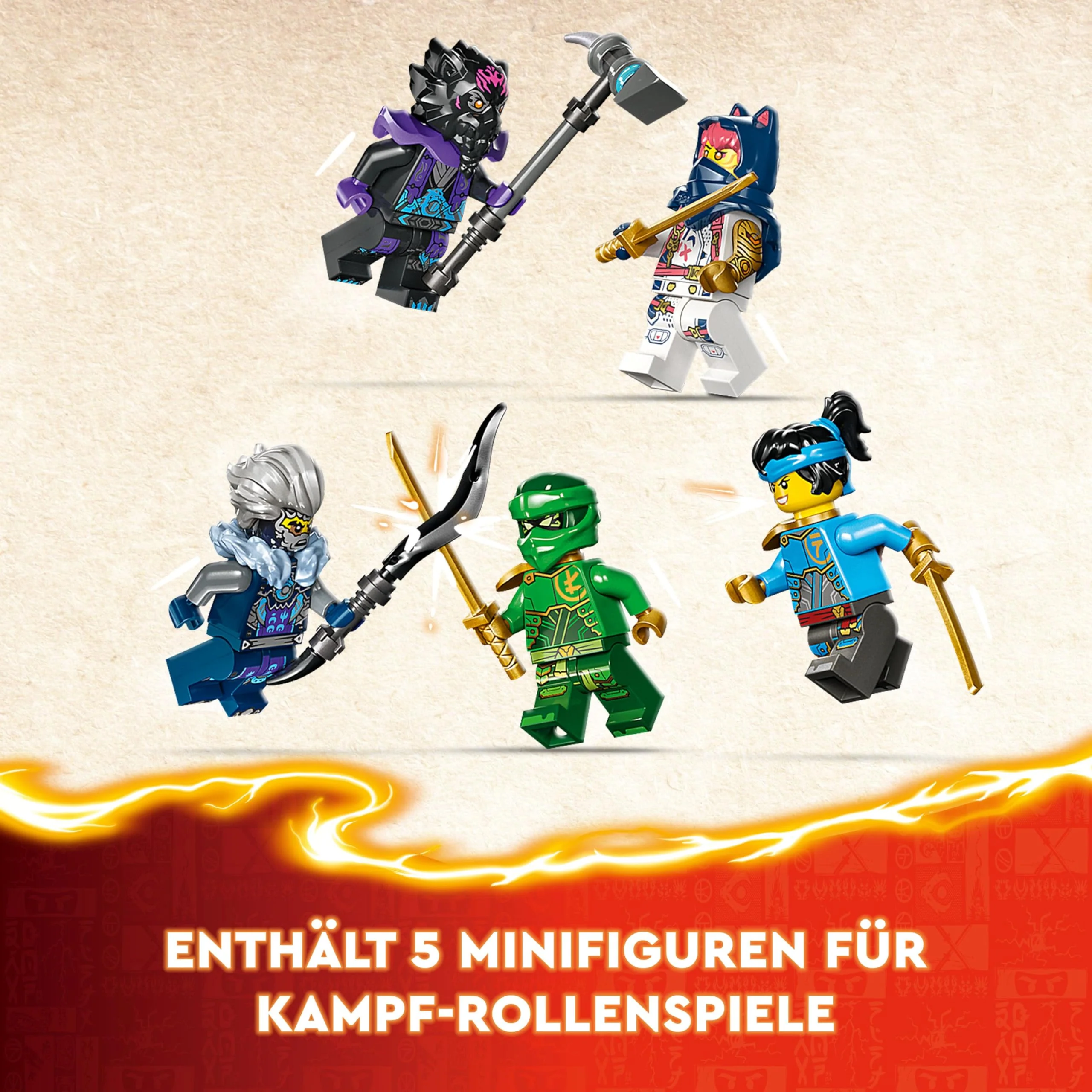 LEGO NINJAGO Egalt der Meisterdrache, Ninja-Set mit Drachen-Spielzeug und 5 Figuren inkl. Lloyd und NYA, Drachenmeister, Geschenk für Jungs und Mädchen ab 8 Jahren 71809 - Image 7