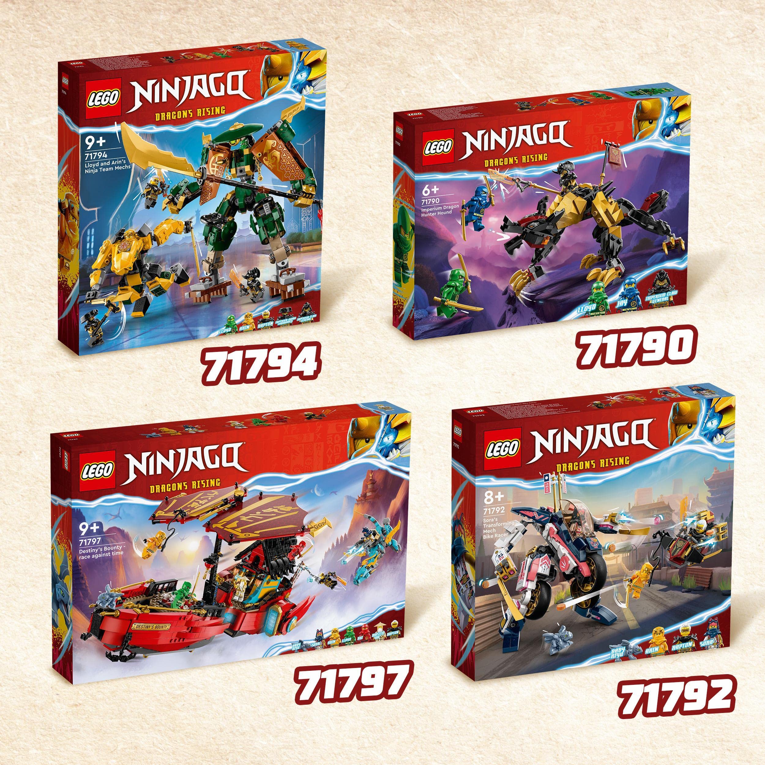 LEGO NINJAGO Jagdhund des kaiserlichen Drachenjägers, baubares Monster-Spielzeug für Kinder ab 6 Jahren, Jungs und Mädchen, posierende Fabelwesenfigur, 3 Minifiguren zum Sammeln, Geschenkidee 71790 - Image 5