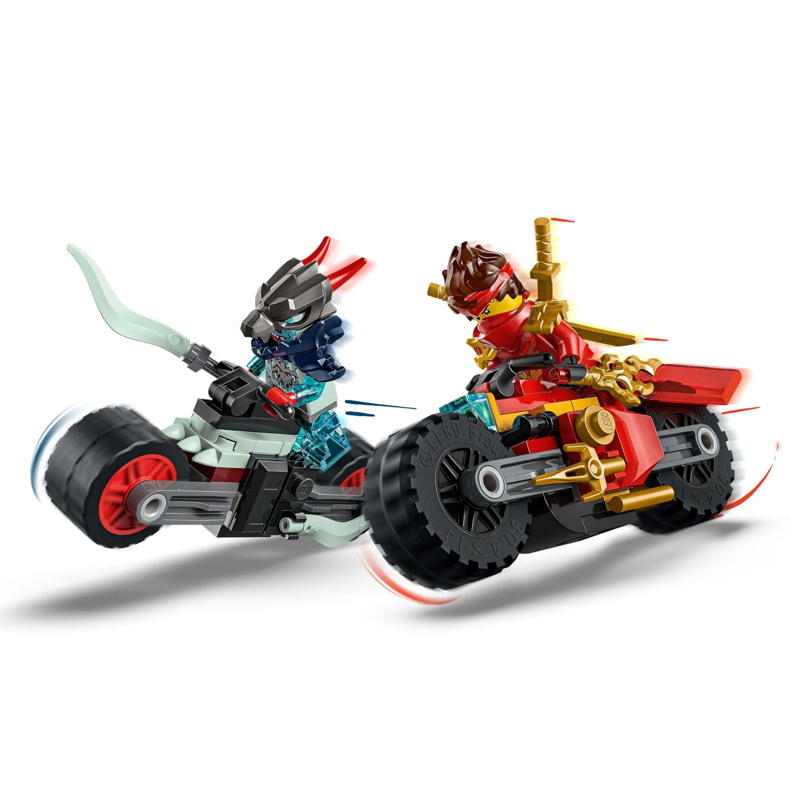 LEGO NINJAGO Kais Motorradrennen - Spielzeug mit 2 Ninja-Bikes und 2 Minifiguren - BAU- und Action-Set für Kinder - Kleines Geschenk für Jungen und Mädchen ab 6 Jahren - 71838 - Image 4