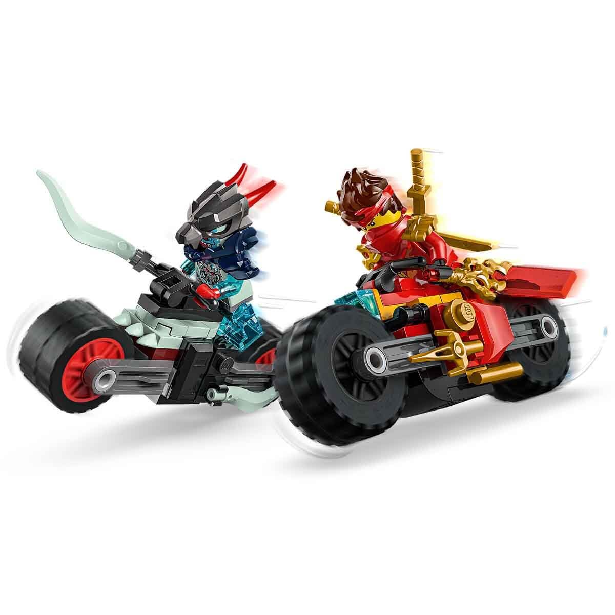 LEGO NINJAGO Kais Motorradrennen - Spielzeug mit 2 Ninja-Bikes und 2 Minifiguren - BAU- und Action-Set für Kinder - Kleines Geschenk für Jungen und Mädchen ab 6 Jahren - 71838 - Image 5
