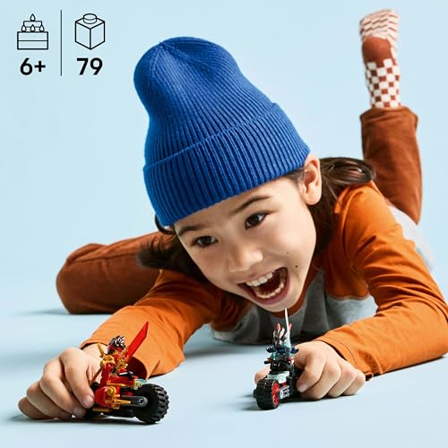 LEGO NINJAGO Kais Motorradrennen - Spielzeug mit 2 Ninja-Bikes und 2 Minifiguren - BAU- und Action-Set für Kinder - Kleines Geschenk für Jungen und Mädchen ab 6 Jahren - 71838 - Image 9