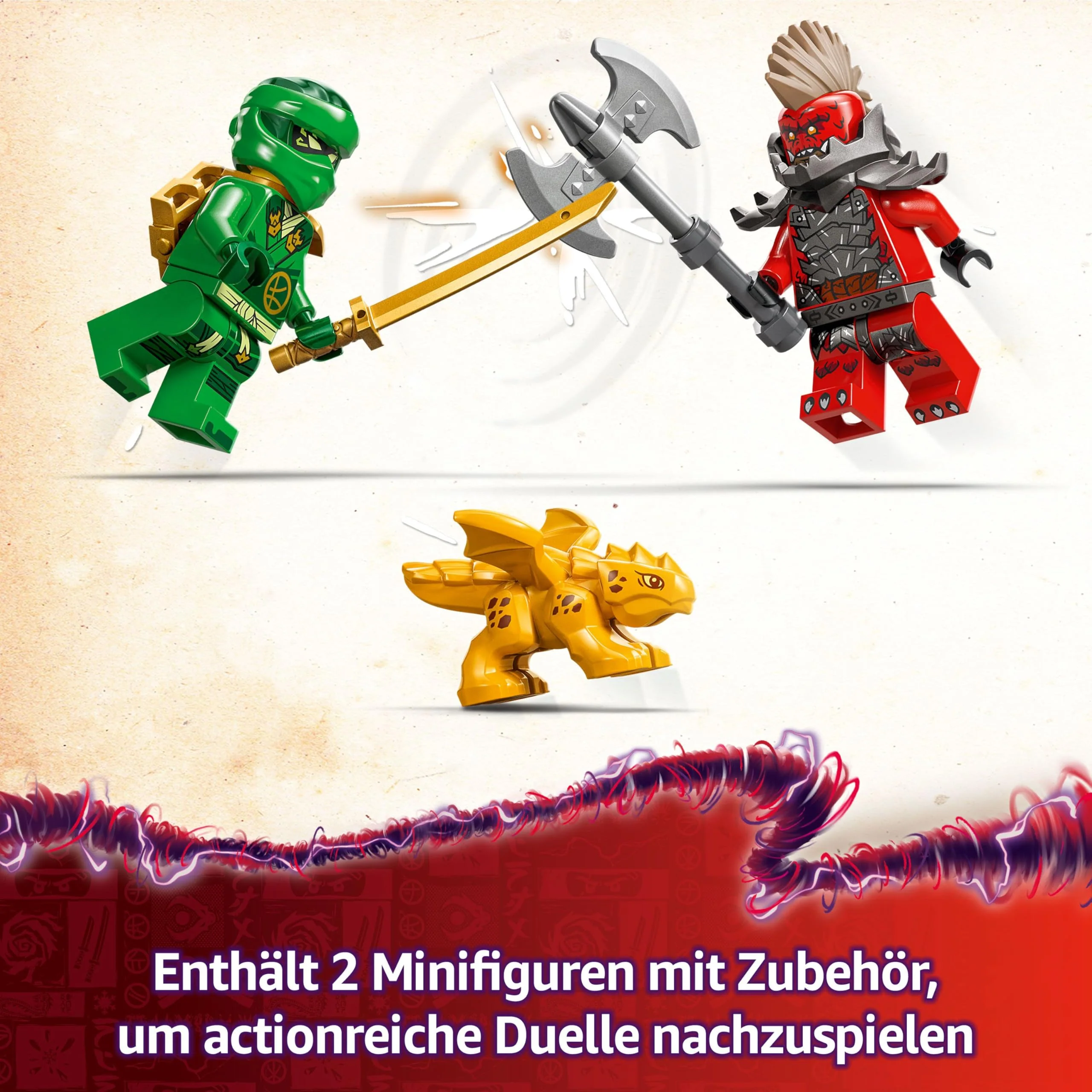 LEGO NINJAGO Lloyds grüner Walddrache - Spielzeug Drache mit 2 Minifiguren - Drachenfigur mit beweglichem Schwanz, Hals, Beine & Flügel - Geschenkidee für Jungen und Mädchen ab 6 Jahren 71829 - Image 10