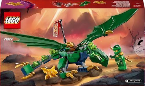 LEGO NINJAGO Lloyds grüner Walddrache - Spielzeug Drache mit 2 Minifiguren - Drachenfigur mit beweglichem Schwanz, Hals, Beine & Flügel - Geschenkidee für Jungen und Mädchen ab 6 Jahren 71829 - Image 2