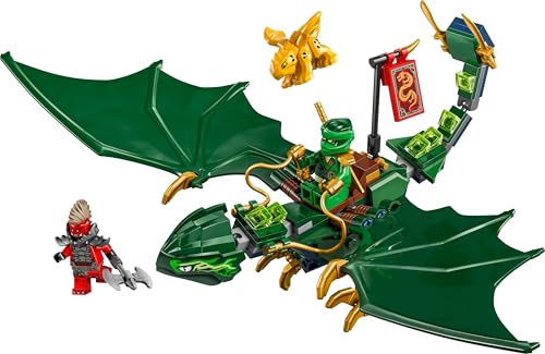 LEGO NINJAGO Lloyds grüner Walddrache - Spielzeug Drache mit 2 Minifiguren - Drachenfigur mit beweglichem Schwanz, Hals, Beine & Flügel - Geschenkidee für Jungen und Mädchen ab 6 Jahren 71829 - Image 3