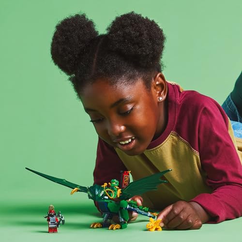 LEGO NINJAGO Lloyds grüner Walddrache - Spielzeug Drache mit 2 Minifiguren - Drachenfigur mit beweglichem Schwanz, Hals, Beine & Flügel - Geschenkidee für Jungen und Mädchen ab 6 Jahren 71829 - Image 4