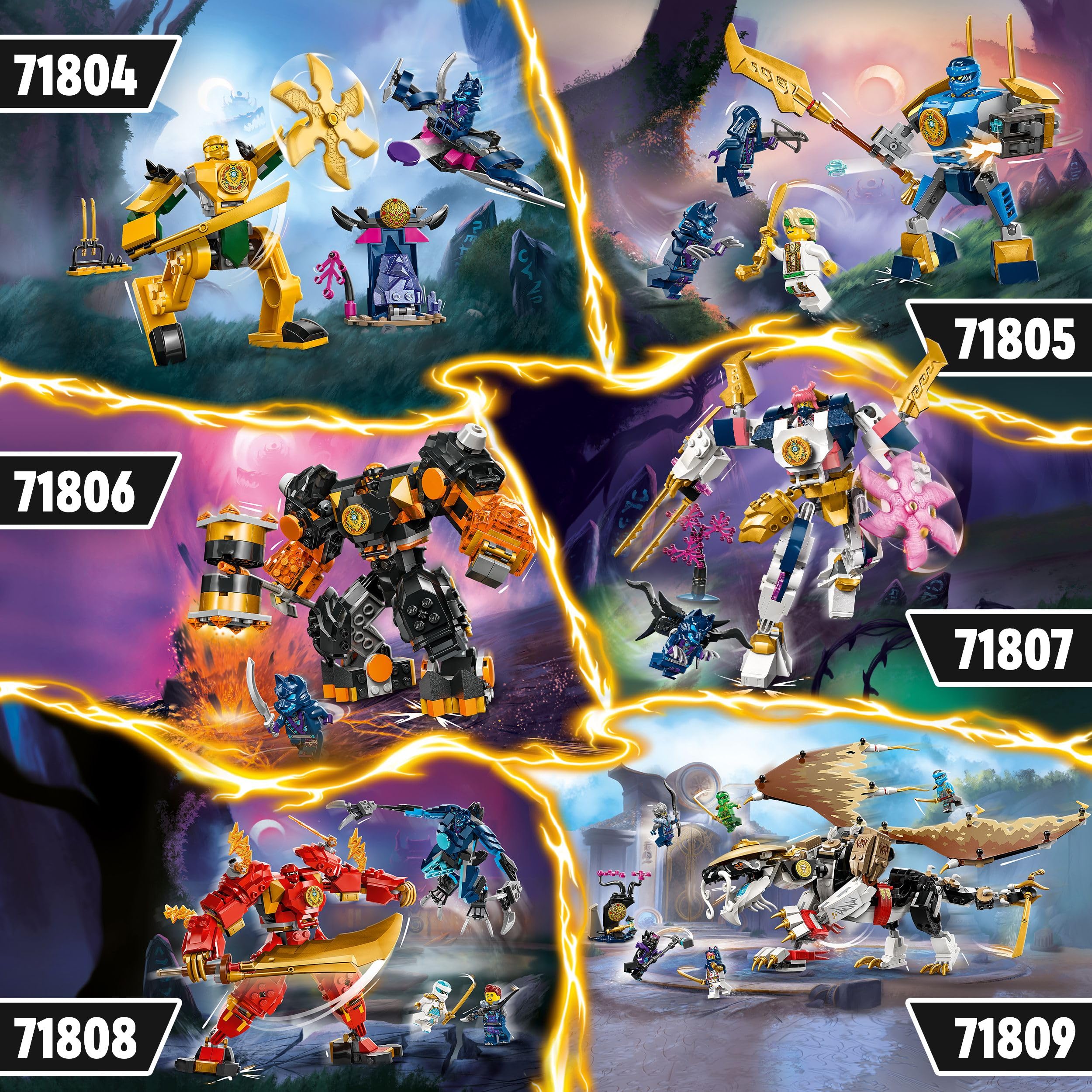 LEGO NINJAGO Soras Technikmech, Actionfiguren-Spielzeug für Kinder, Ninja-Set mit Figuren inkl. Sora, Mech zum Umgestalten, Geschenk für Jungs und Mädchen ab 7 Jahren 71807 - Image 6