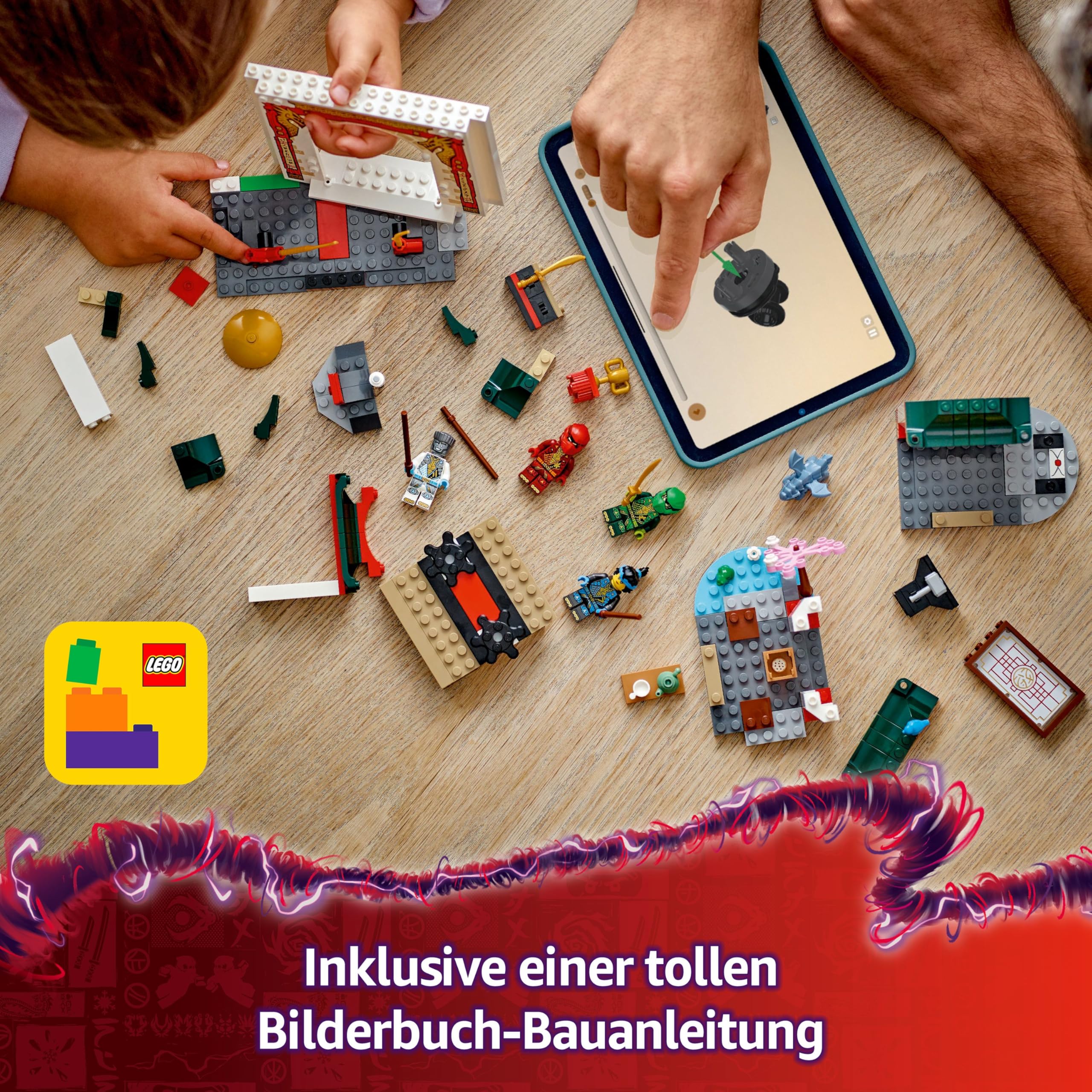 LEGO NINJAGO Spinjitzu-Tempel der Ninja - Spielset mit 4 Minifiguren und 1 Drachen Figur - Bauset - Weihnachts- oder Geburtstagsgeschenk für Jungen und Mädchen ab 4 Jahren 71831 - Image 11