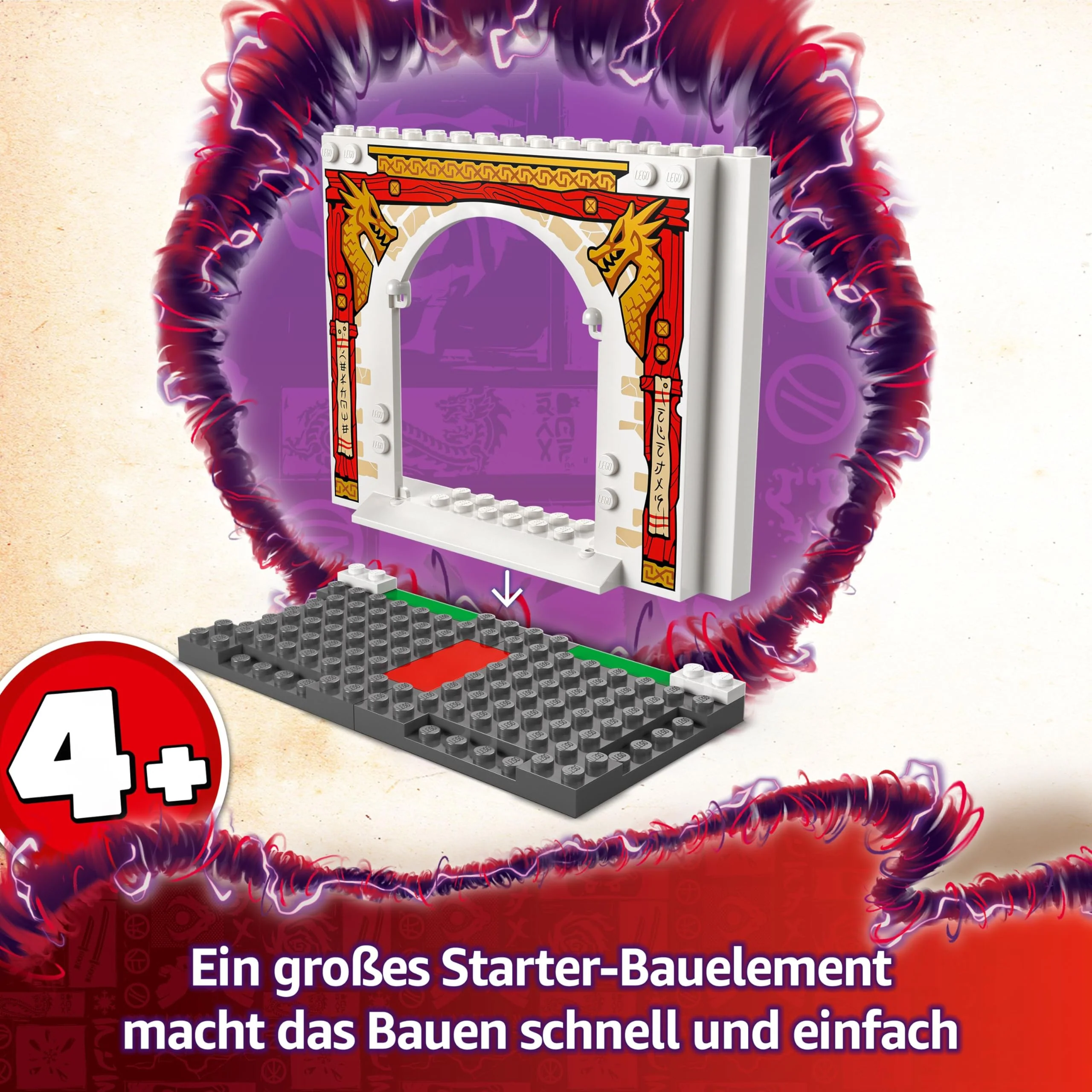 LEGO NINJAGO Spinjitzu-Tempel der Ninja - Spielset mit 4 Minifiguren und 1 Drachen Figur - Bauset - Weihnachts- oder Geburtstagsgeschenk für Jungen und Mädchen ab 4 Jahren 71831 - Image 12