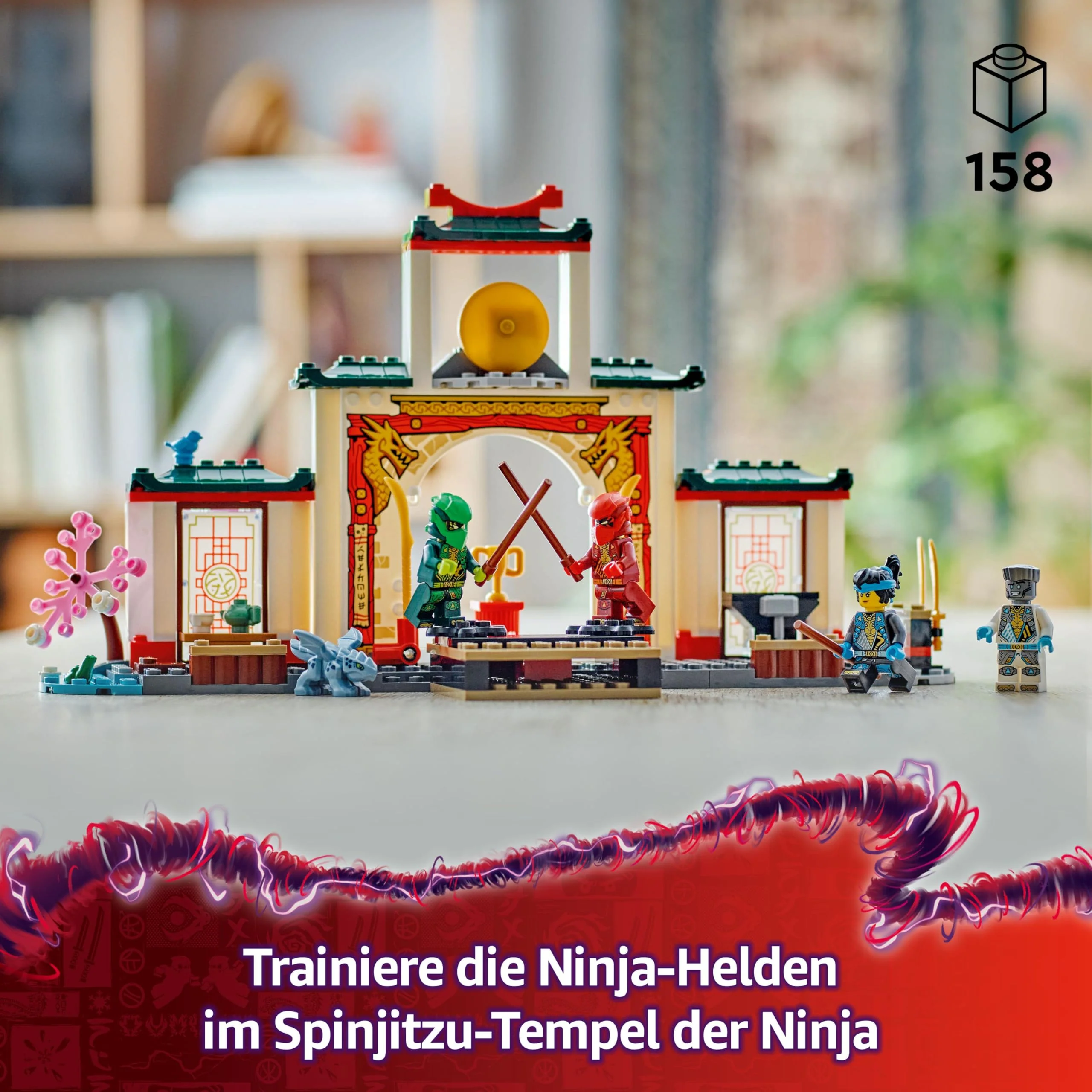 LEGO NINJAGO Spinjitzu-Tempel der Ninja - Spielset mit 4 Minifiguren und 1 Drachen Figur - Bauset - Weihnachts- oder Geburtstagsgeschenk für Jungen und Mädchen ab 4 Jahren 71831 - Image 13