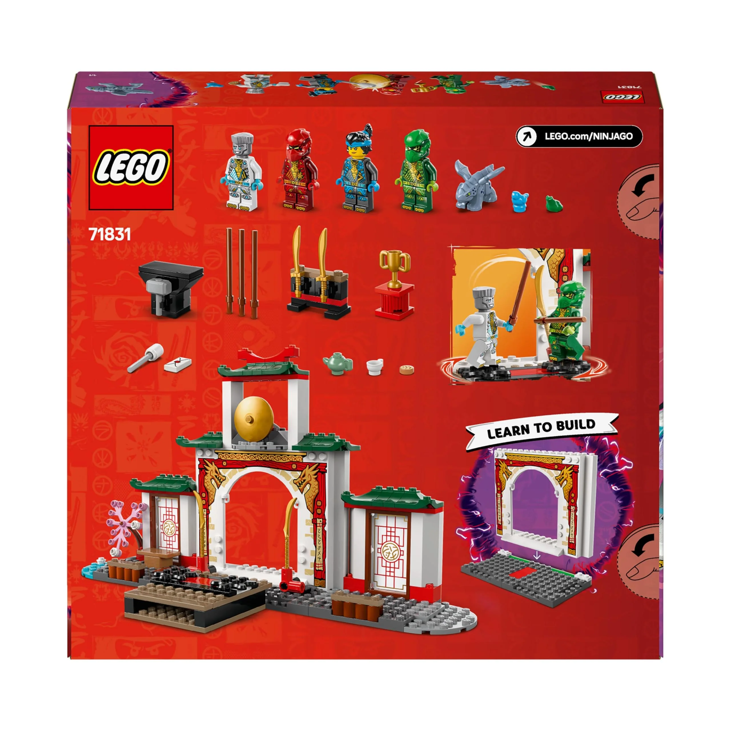 LEGO NINJAGO Spinjitzu-Tempel der Ninja - Spielset mit 4 Minifiguren und 1 Drachen Figur - Bauset - Weihnachts- oder Geburtstagsgeschenk für Jungen und Mädchen ab 4 Jahren 71831 - Image 7
