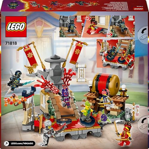LEGO NINJAGO Turnier-Arena Abenteuer-Spielzeug für Kinder, Ninja-Spielset mit 6 Minifiguren, sammelbares Bauset, Geburtstagsgeschenk für Jungen und Mädchen ab 7 Jahren 71818 - Image 2