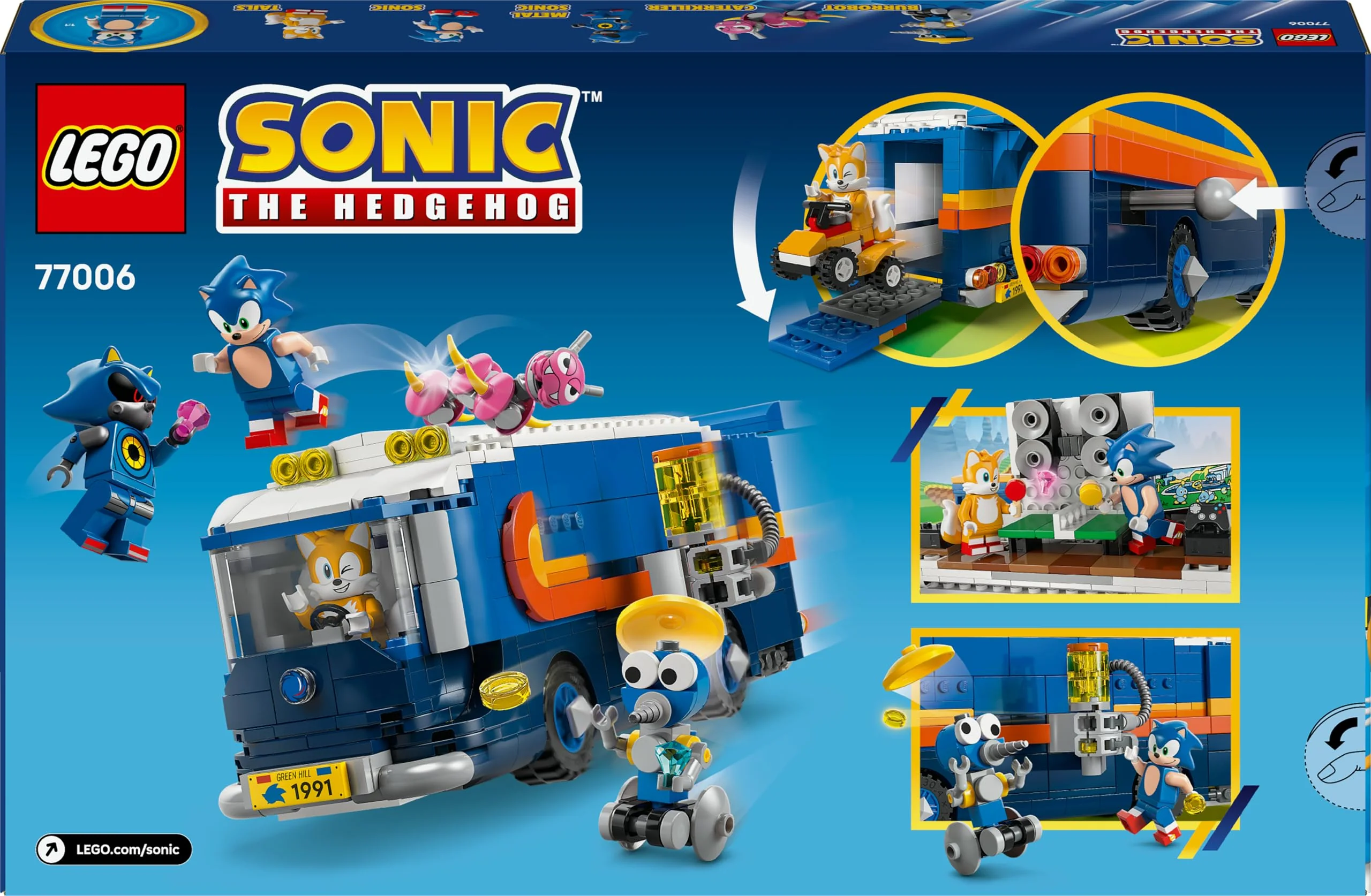 LEGO Sonic The Hedgehog Team Sonics Kommando-Truck - Interaktives Spielzeug mit ATV-Auto und 5 Minifiguren mit Tails - Kreatives Geschenk für Jungen, Mädchen und Gamer Fans ab 8 Jahren - 77006 - Image 2