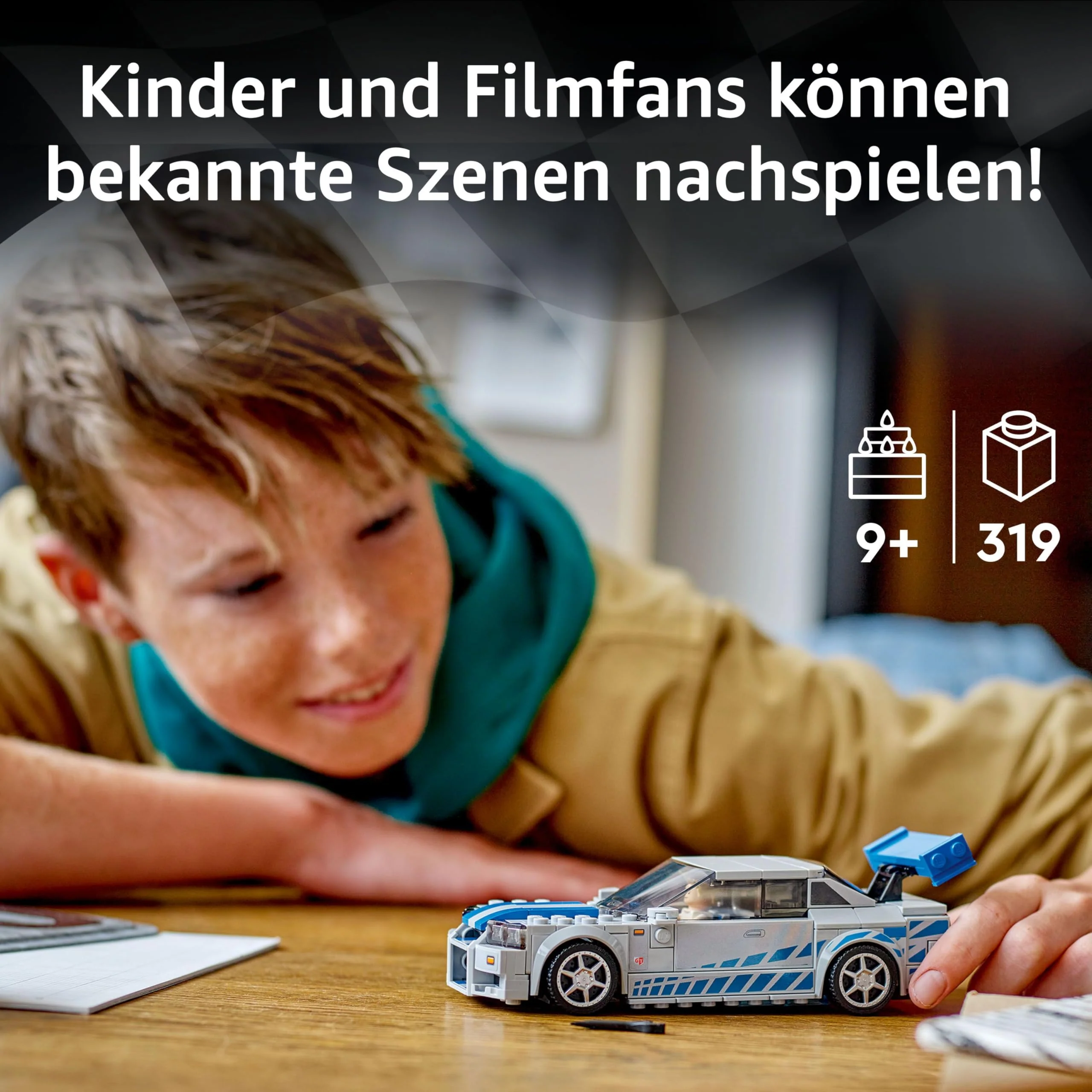 LEGO Speed Champions 2 Fast 2 Furious Nissan Skyline GT-R (R34) Rennwagen Spielzeug zum Bauen, 2023 Modell Auto-Bausatz mit Brian O'Conner Figur 76917 - Image 10