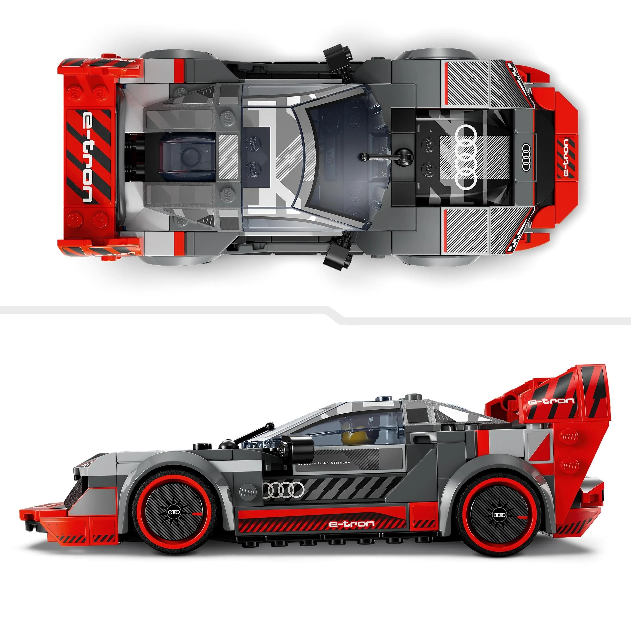LEGO Speed Champions Audi S1 e-tron Quattro Rennwagen Set mit Auto-Spielzeug zum Bauen, Spielen und Ausstellen, Modellauto für Kinder, Geschenk für 9-jährige Jungs und Mädchen 76921 - Image 8