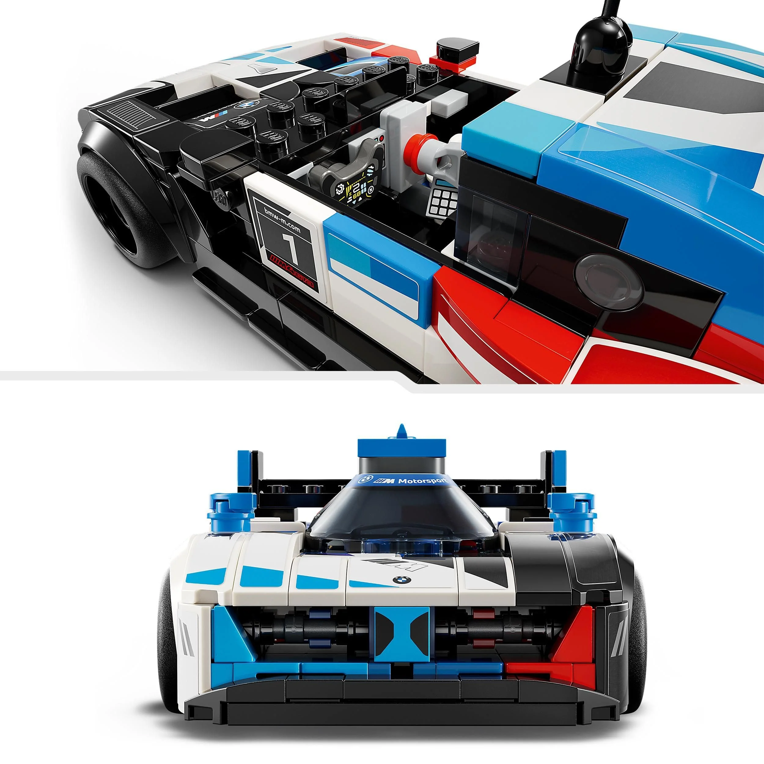 LEGO Speed Champions BMW M4 GT3 & BMW M Hybrid V8 Rennwagen Auto Spielzeug mit 2 baubaren Modellautos und 2 Rennfahrer-Minifiguren, Geschenk für Jungs, Mädchen ab 9 Jahren, Modellauto 76922 - Image 8