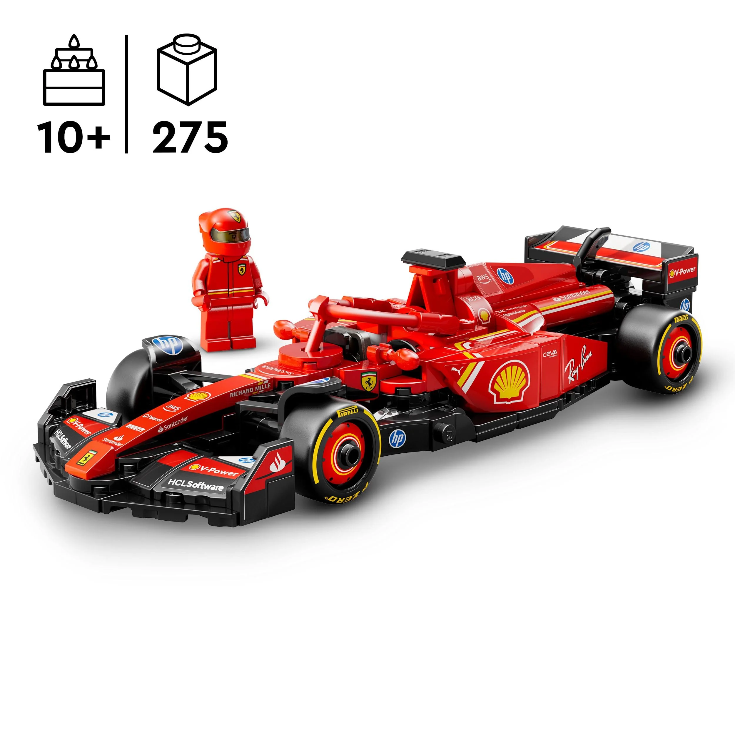 LEGO Speed Champions Ferrari SF-24 F1 Rennauto – Spielzeug mit Formel 1 Minifigur – Kreatives Bauset Kinder ab 10 Jahren oder Erwachsene Motorsportfans – 77242 - Image 7