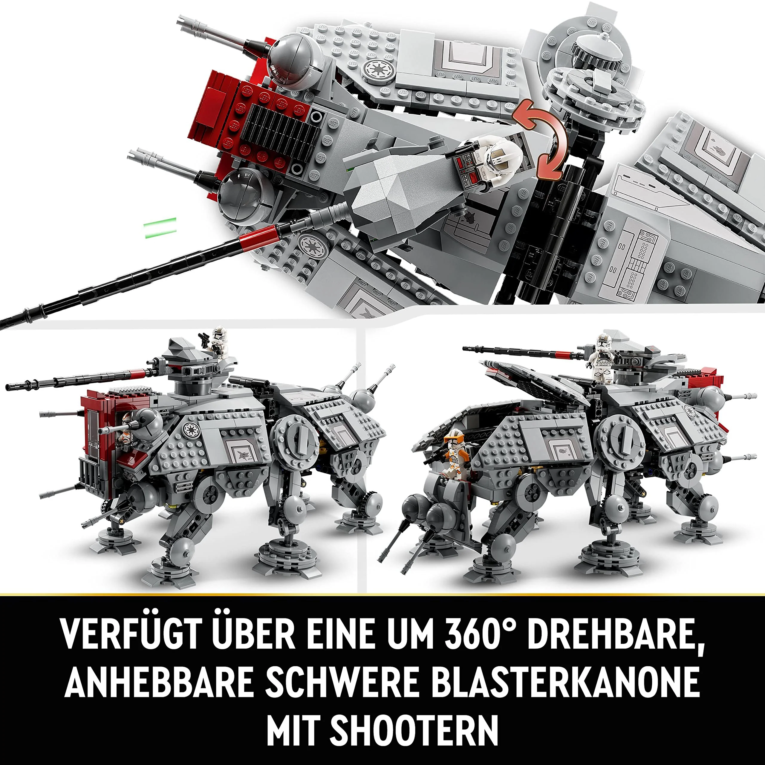 LEGO Star Wars 75337 at-TE Walker Spielzeug mit 3 Minifiguren aus dem 212. Klon-Trupp, Zwergspinne und Battle Droid Figuren – Geschenk für Jungs ab 9 Jahren und Fans von Die Rache der Sith - Image 7