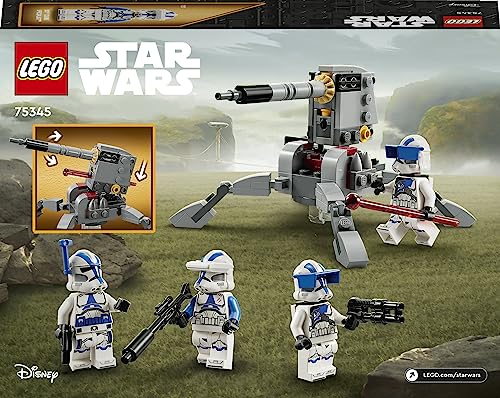 LEGO Star Wars 75345-501st Clone Troopers Battle Pack Set – Sammler Spielzeug mit Einer AV-7-Kanone und 4 Minifiguren – Geschenk für Jungs ab 6 Jahren und Fans von The Clone Wars - Image 2