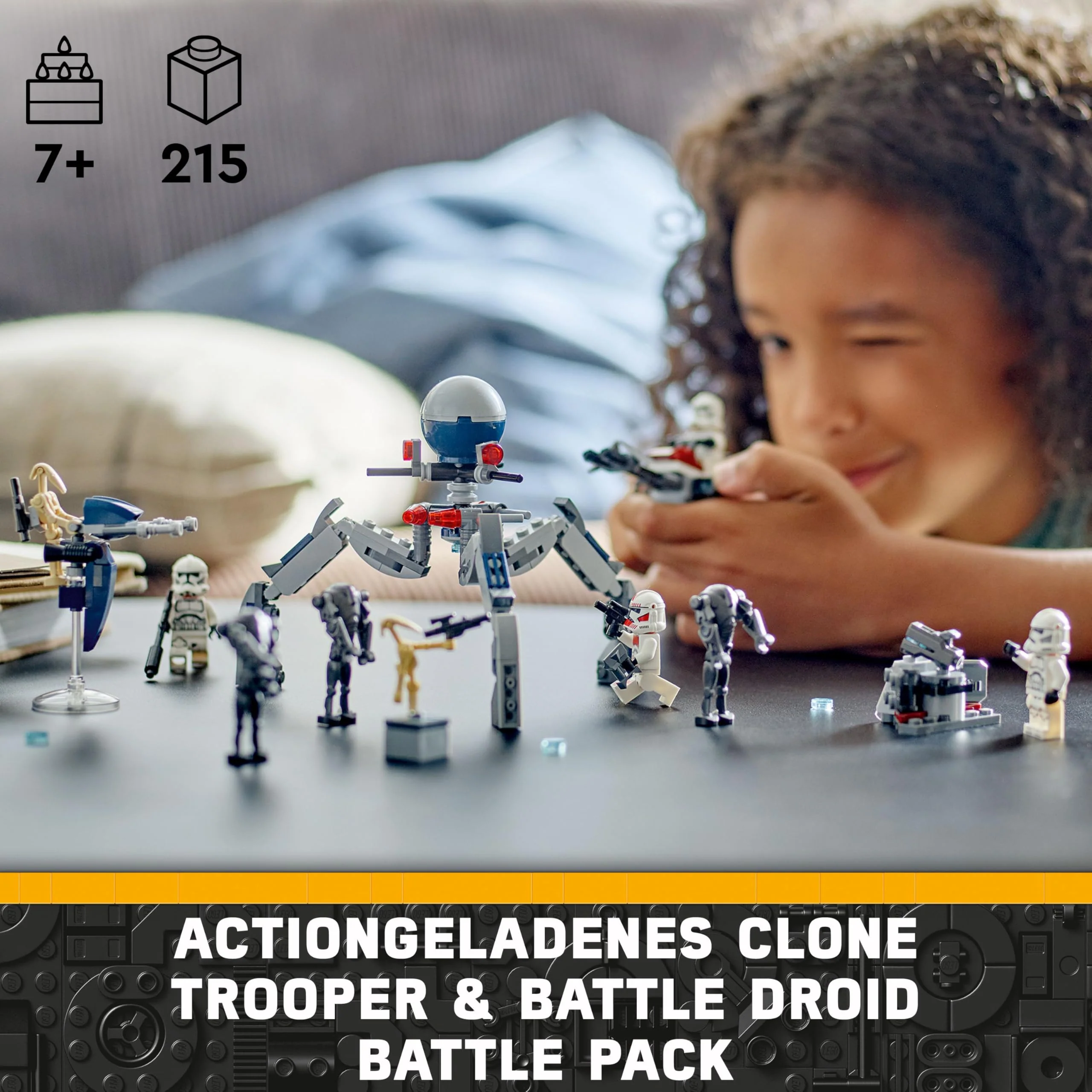 LEGO Star Wars 75372 Clone Trooper & Battle Droid Battle Pack, inkl. 4 Minifiguren, 5 Droiden und Speeder Bike mit Shooter - Bauspielzeug für Jungen und Mädchen ab 7 Jahren - Image 11