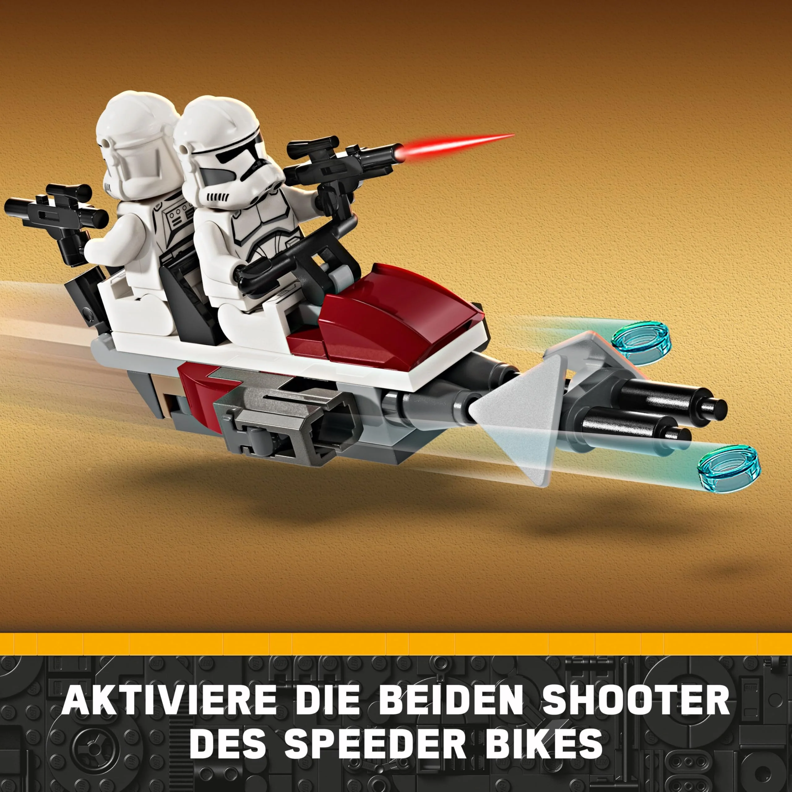 LEGO Star Wars 75372 Clone Trooper & Battle Droid Battle Pack, inkl. 4 Minifiguren, 5 Droiden und Speeder Bike mit Shooter - Bauspielzeug für Jungen und Mädchen ab 7 Jahren - Image 9