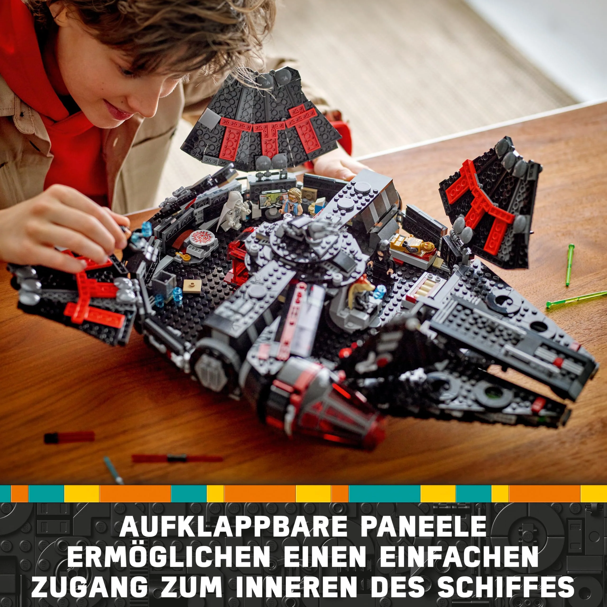 LEGO Star Wars 75389 Der Dunkle Falke – Spielzeug zum Ausstellen mit federbetriebenen Shootern, Kanonen und 6 Minifiguren, darunter C-3PO – Geschenk für Jungen ab 10 Jahren und Erwachsene - Image 10