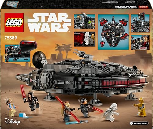LEGO Star Wars 75389 Der Dunkle Falke – Spielzeug zum Ausstellen mit federbetriebenen Shootern, Kanonen und 6 Minifiguren, darunter C-3PO – Geschenk für Jungen ab 10 Jahren und Erwachsene - Image 2