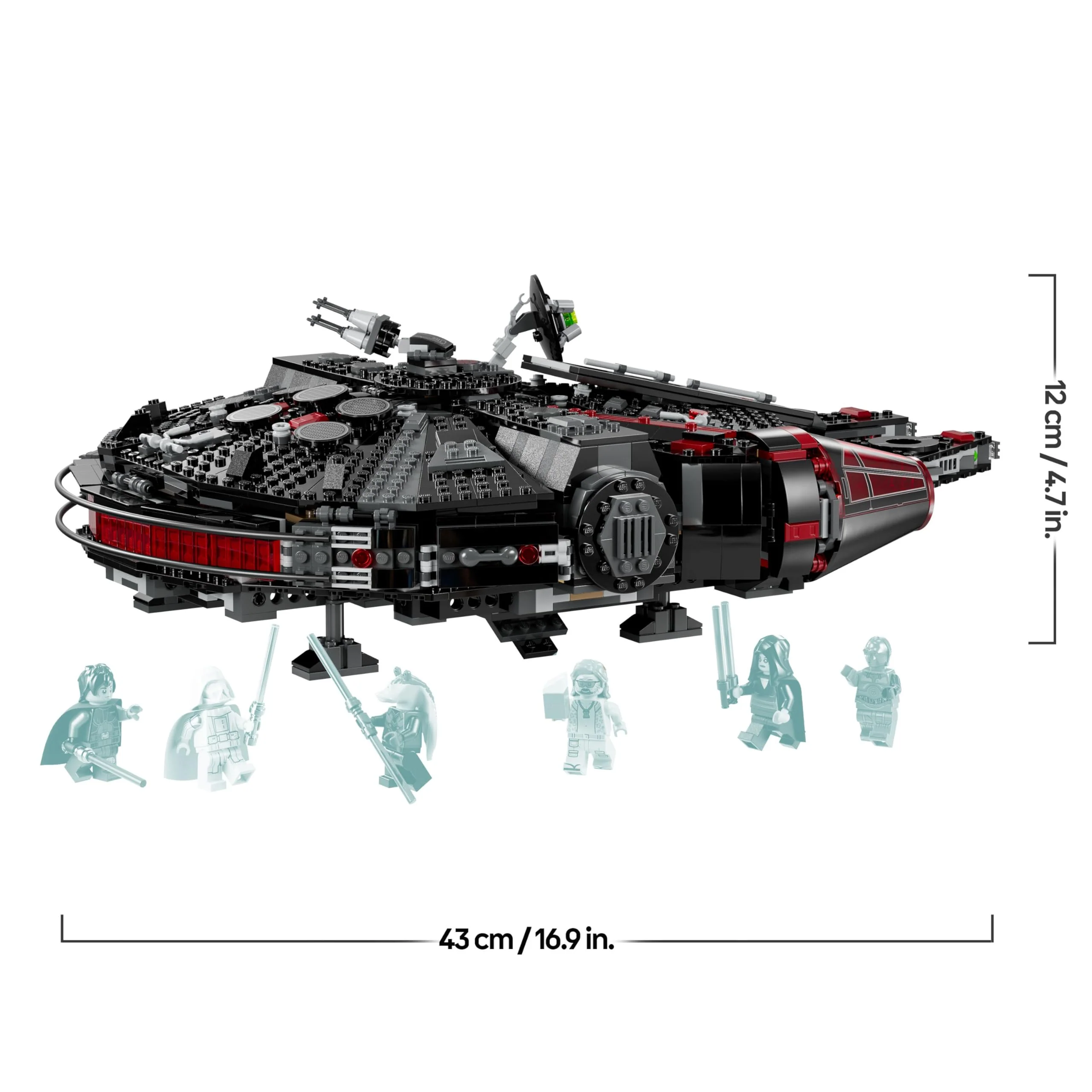 LEGO Star Wars 75389 Der Dunkle Falke – Spielzeug zum Ausstellen mit federbetriebenen Shootern, Kanonen und 6 Minifiguren, darunter C-3PO – Geschenk für Jungen ab 10 Jahren und Erwachsene - Image 6