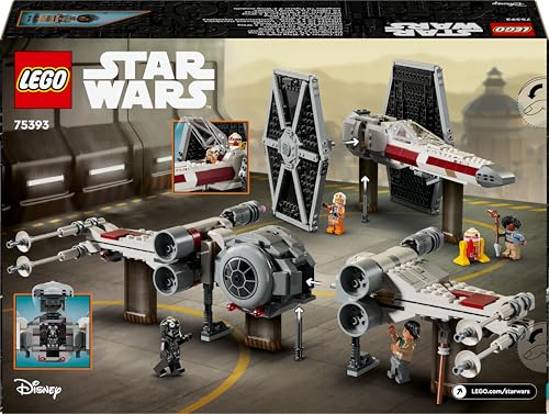LEGO Star Wars 75393 Mashup aus TIE Fighter & X-Wing– Spielzeug mit 2 Raumschiffen, 4 Minifiguren und Droidenfigur, kreatives Geschenk für Jungs ab 9 Jahren und Fans - Image 2