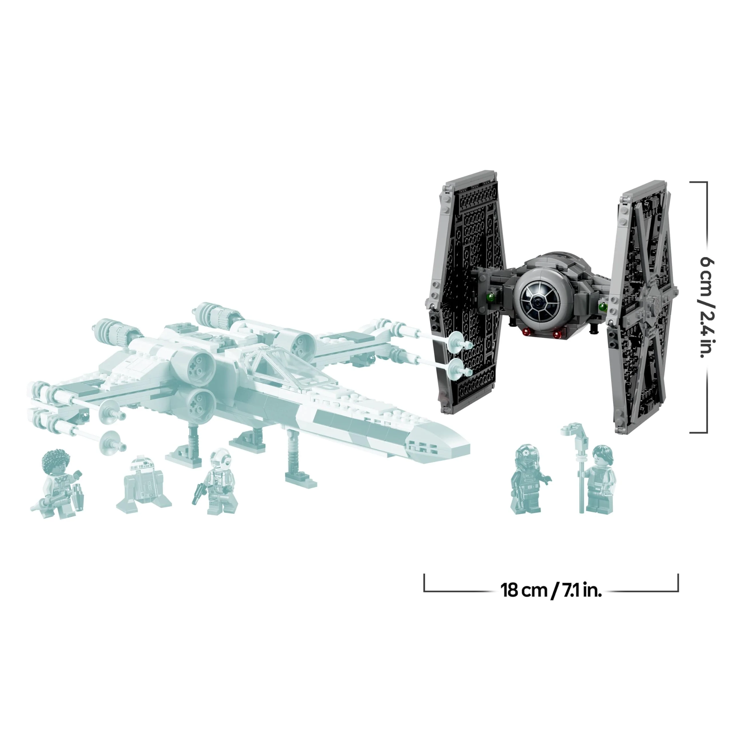 LEGO Star Wars 75393 Mashup aus TIE Fighter & X-Wing– Spielzeug mit 2 Raumschiffen, 4 Minifiguren und Droidenfigur, kreatives Geschenk für Jungs ab 9 Jahren und Fans - Image 6