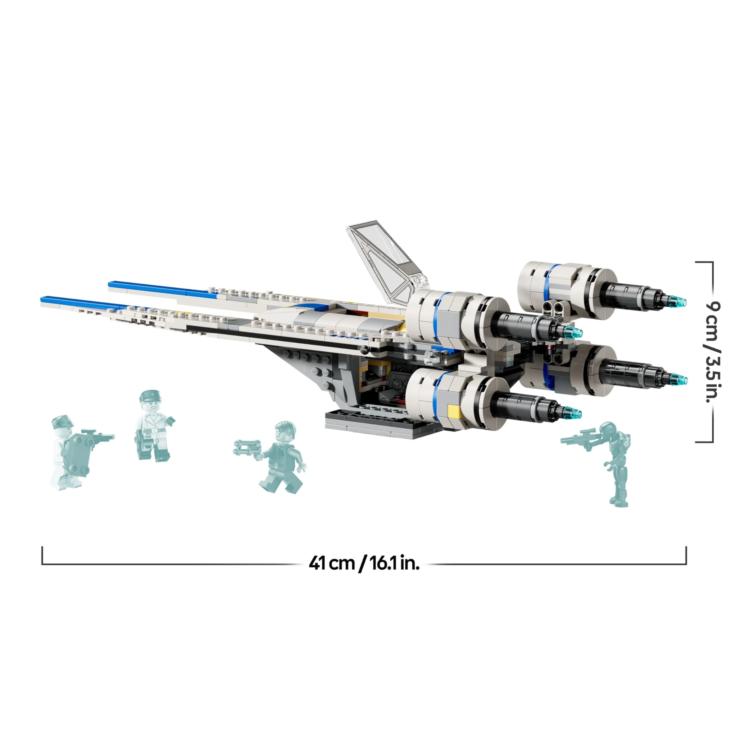 LEGO Star Wars 75399 Rebel U-Wing Starfighter - Spielzeug mit Schwenkflügelfunktion & 3 Minifiguren inkl. Cassian Andor & K-2SO Droidenfigur - Geschenk für Jungen ab 8 Jahren & Andor Staffel 2 Fans - Image 6