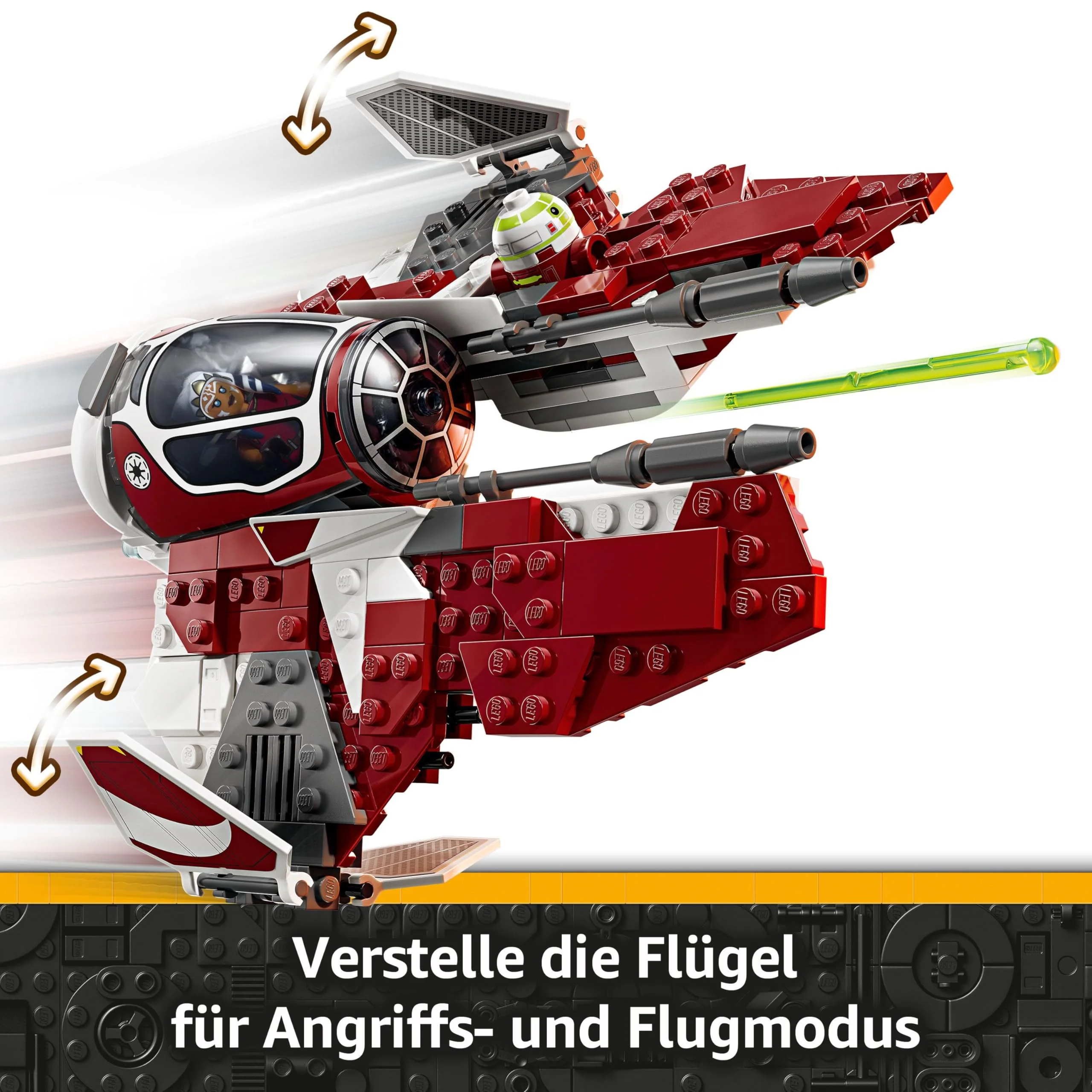 LEGO Star Wars 75401 Ahsokas Jedi Interceptor, Sternenjäger für Fans von The Clone Wars, Ahsoka Tano & Anakin Skywalker Minifiguren, mit Lichtschwertern und R7-A7, für Jungen und Mädchen ab 8 Jahren - Image 12