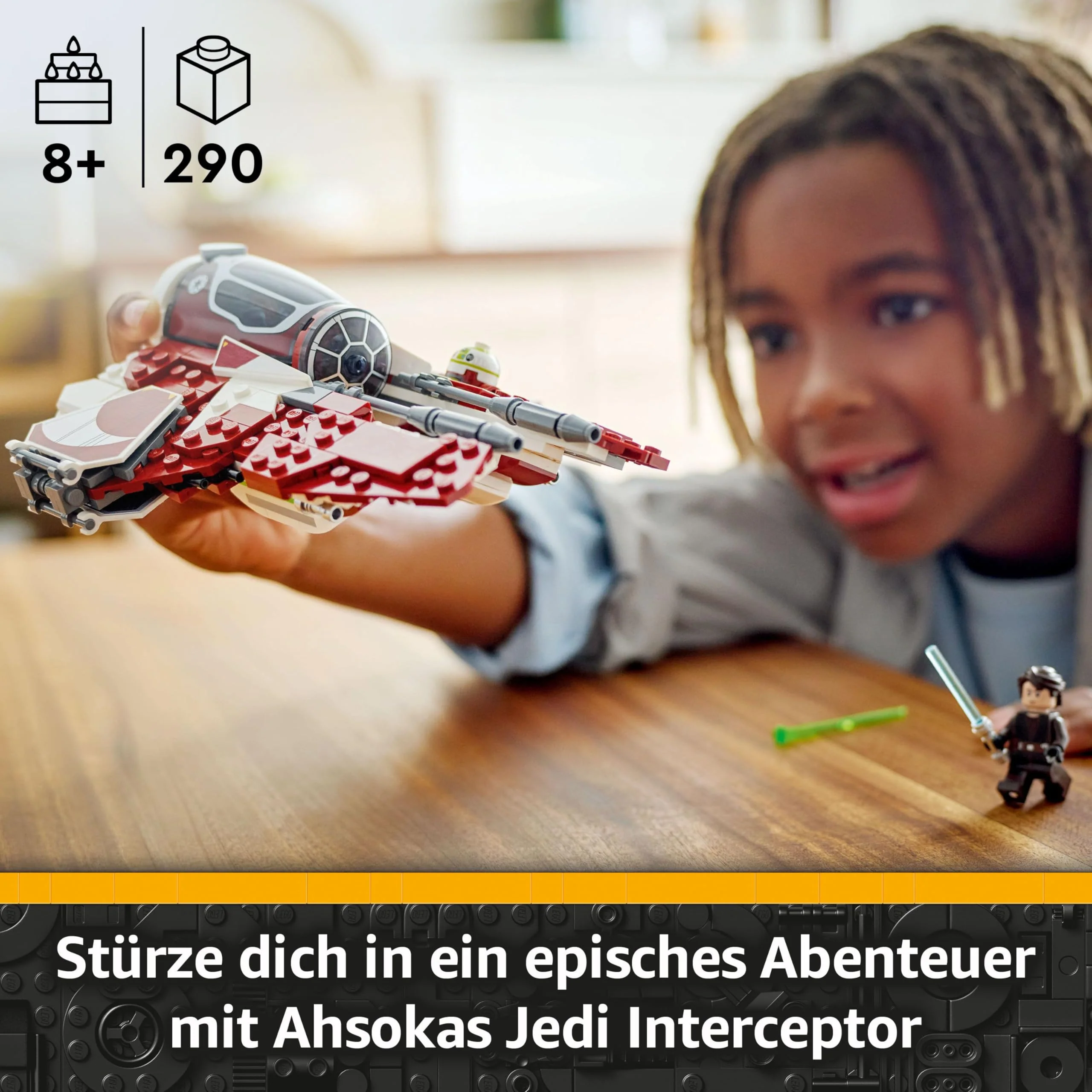 LEGO Star Wars 75401 Ahsokas Jedi Interceptor, Sternenjäger für Fans von The Clone Wars, Ahsoka Tano & Anakin Skywalker Minifiguren, mit Lichtschwertern und R7-A7, für Jungen und Mädchen ab 8 Jahren - Image 13
