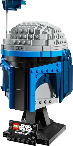 LEGO Star Wars 75408 Jango Fett Helm - Mandalorian Bauset für Erwachsene - Modell mit Ständer, Namensschild und Verstellbarer Antenne - Geschenk für Fans von Angriff der Klonkrieger - Image 3