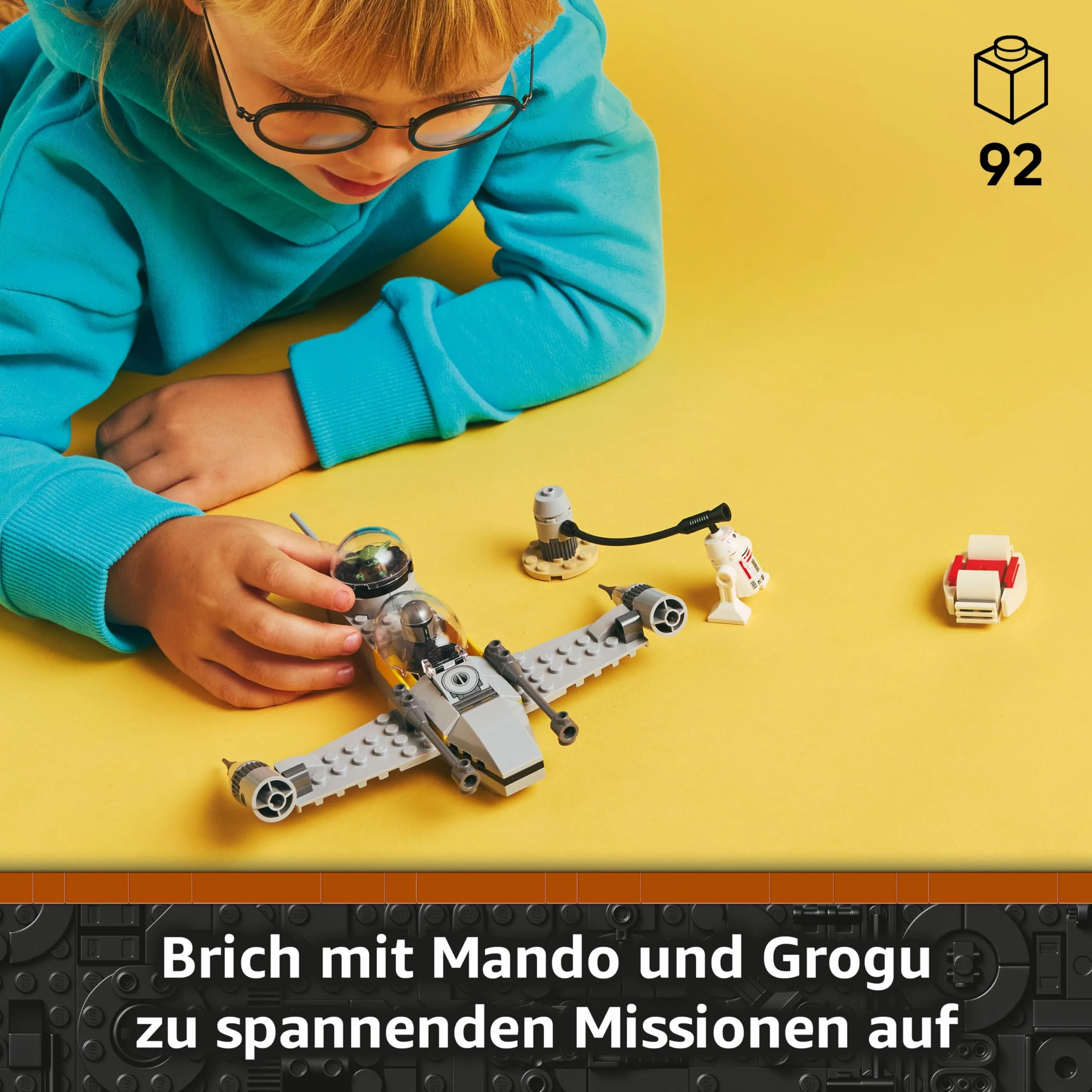 LEGO Star Wars 75410 Mandos und Grogus N-1 Starfighter Spielzeug mit The Mandalorian, Grogu & R5-D4 Minifiguren, inkl. baubare Zapfsäule, Sternenschiff Starterset für Jungen und Mädchen ab 4 Jahren - Image 12