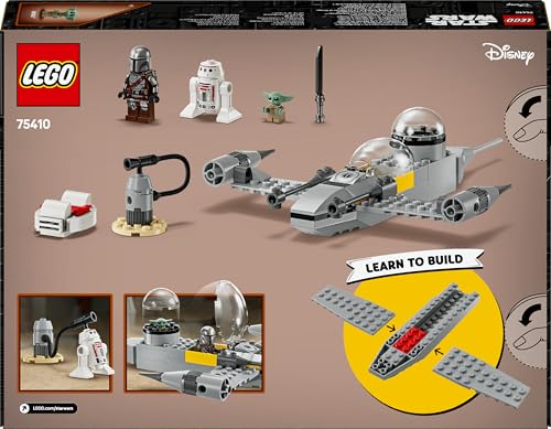 LEGO Star Wars 75410 Mandos und Grogus N-1 Starfighter Spielzeug mit The Mandalorian, Grogu & R5-D4 Minifiguren, inkl. baubare Zapfsäule, Sternenschiff Starterset für Jungen und Mädchen ab 4 Jahren - Image 2