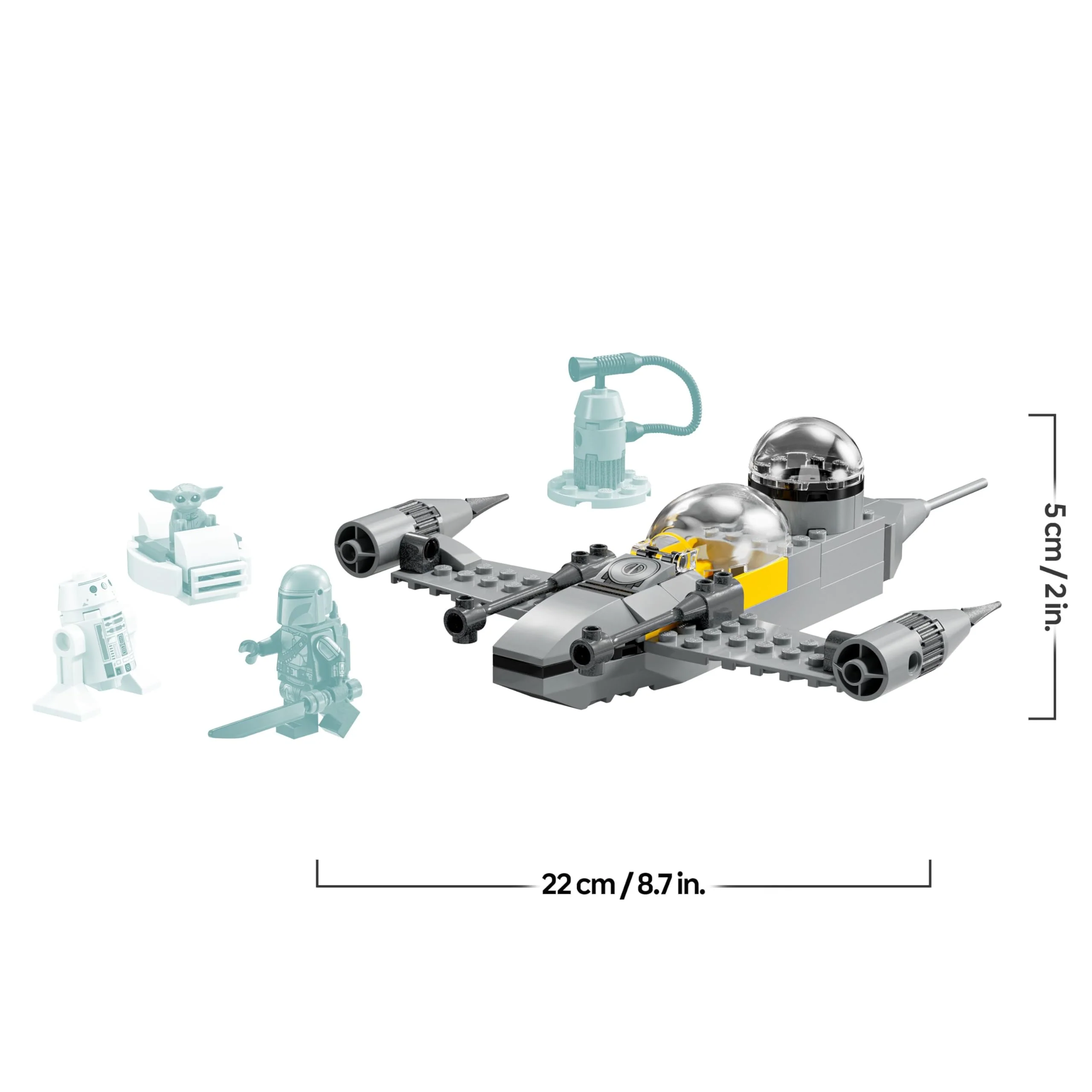 LEGO Star Wars 75410 Mandos und Grogus N-1 Starfighter Spielzeug mit The Mandalorian, Grogu & R5-D4 Minifiguren, inkl. baubare Zapfsäule, Sternenschiff Starterset für Jungen und Mädchen ab 4 Jahren - Image 5