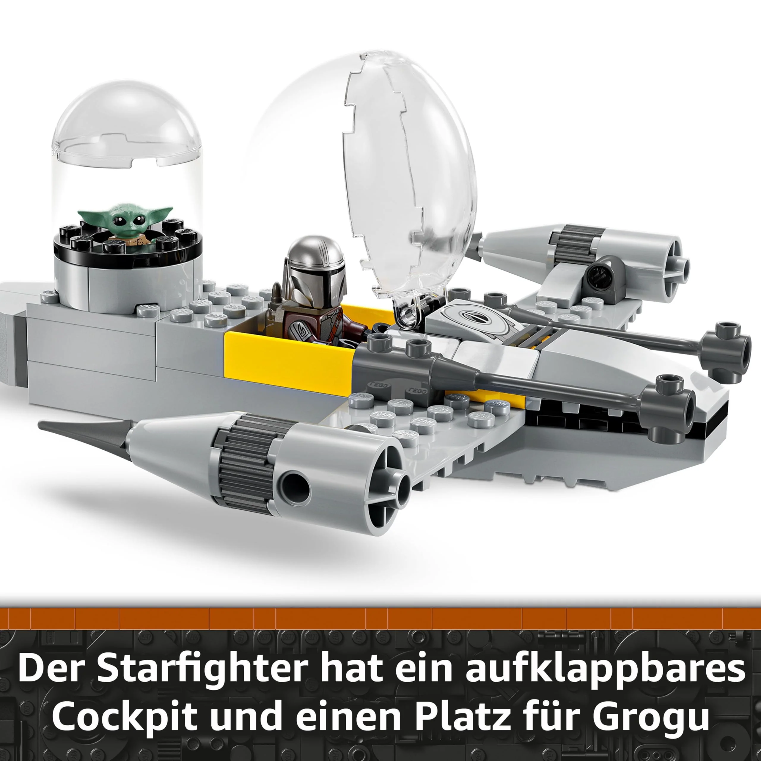 LEGO Star Wars 75410 Mandos und Grogus N-1 Starfighter Spielzeug mit The Mandalorian, Grogu & R5-D4 Minifiguren, inkl. baubare Zapfsäule, Sternenschiff Starterset für Jungen und Mädchen ab 4 Jahren - Image 8