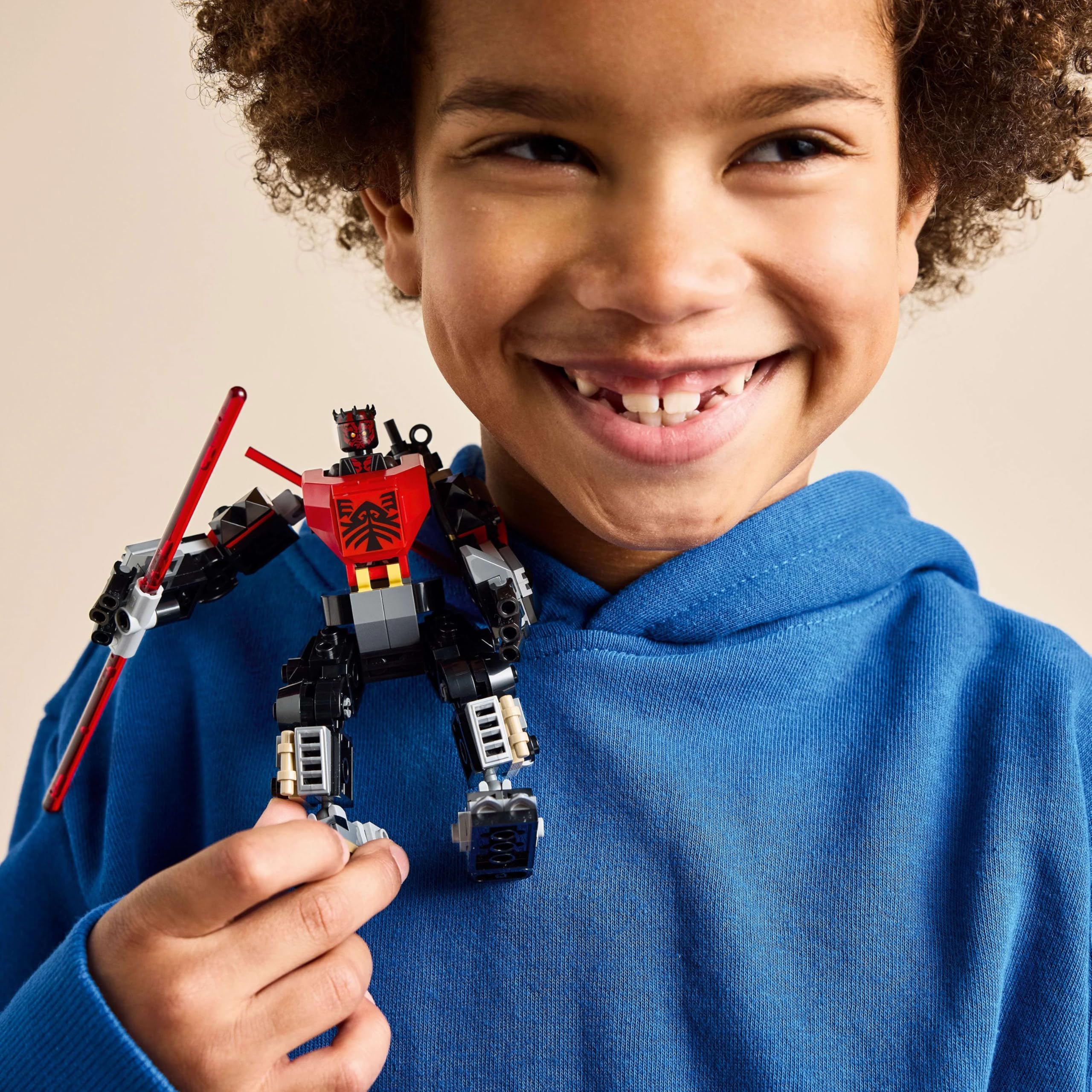 LEGO Star Wars 75411 Darth Maul Mech Bauspielzeug - Spiel- und Ausstellungsfigur mit doppelklingigem roten Lichtschwert und Mini-Figur - Geschenk für Jungen ab 6 Jahren und Fans von The Clone Wars - Image 7