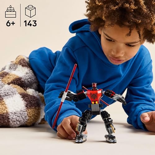 LEGO Star Wars 75411 Darth Maul Mech Bauspielzeug - Spiel- und Ausstellungsfigur mit doppelklingigem roten Lichtschwert und Mini-Figur - Geschenk für Jungen ab 6 Jahren und Fans von The Clone Wars - Image 8
