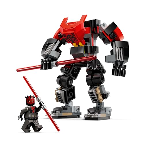 LEGO Star Wars 75411 Darth Maul Mech Bauspielzeug - Spiel- und Ausstellungsfigur mit doppelklingigem roten Lichtschwert und Mini-Figur - Geschenk für Jungen ab 6 Jahren und Fans von The Clone Wars - Image 9