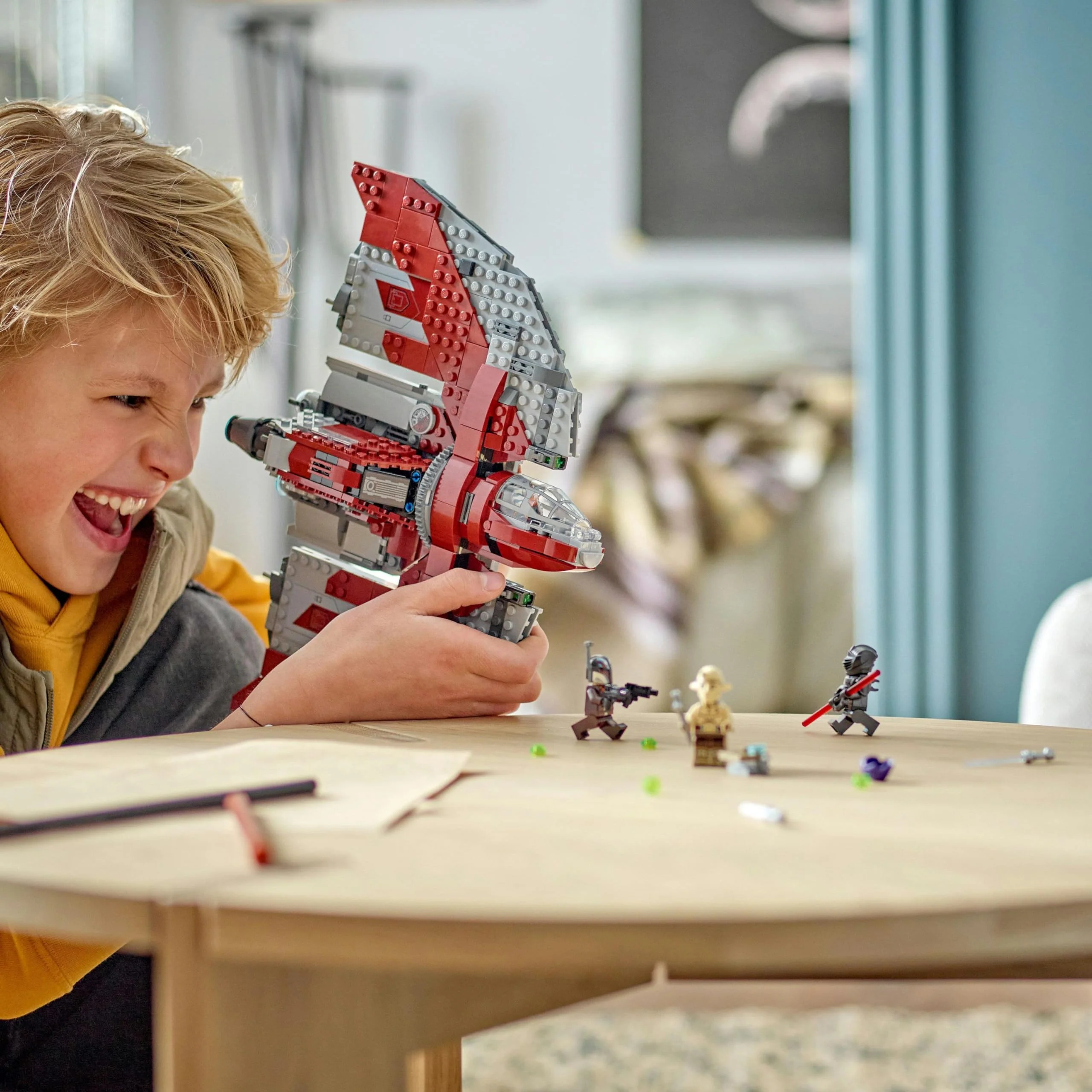 LEGO Star Wars Ahsoka Tanos T-6 Jedi Shuttle Set, baubares Raumschiff-Spielzeug mit 4 Minifiguren inkl. Sabine Wren und Marrok mit Lichtschwertern, Geschenk für Fans der Ahsoka-Serie 75362 - Image 11