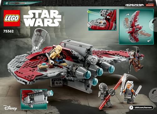 LEGO Star Wars Ahsoka Tanos T-6 Jedi Shuttle Set, baubares Raumschiff-Spielzeug mit 4 Minifiguren inkl. Sabine Wren und Marrok mit Lichtschwertern, Geschenk für Fans der Ahsoka-Serie 75362 - Image 2