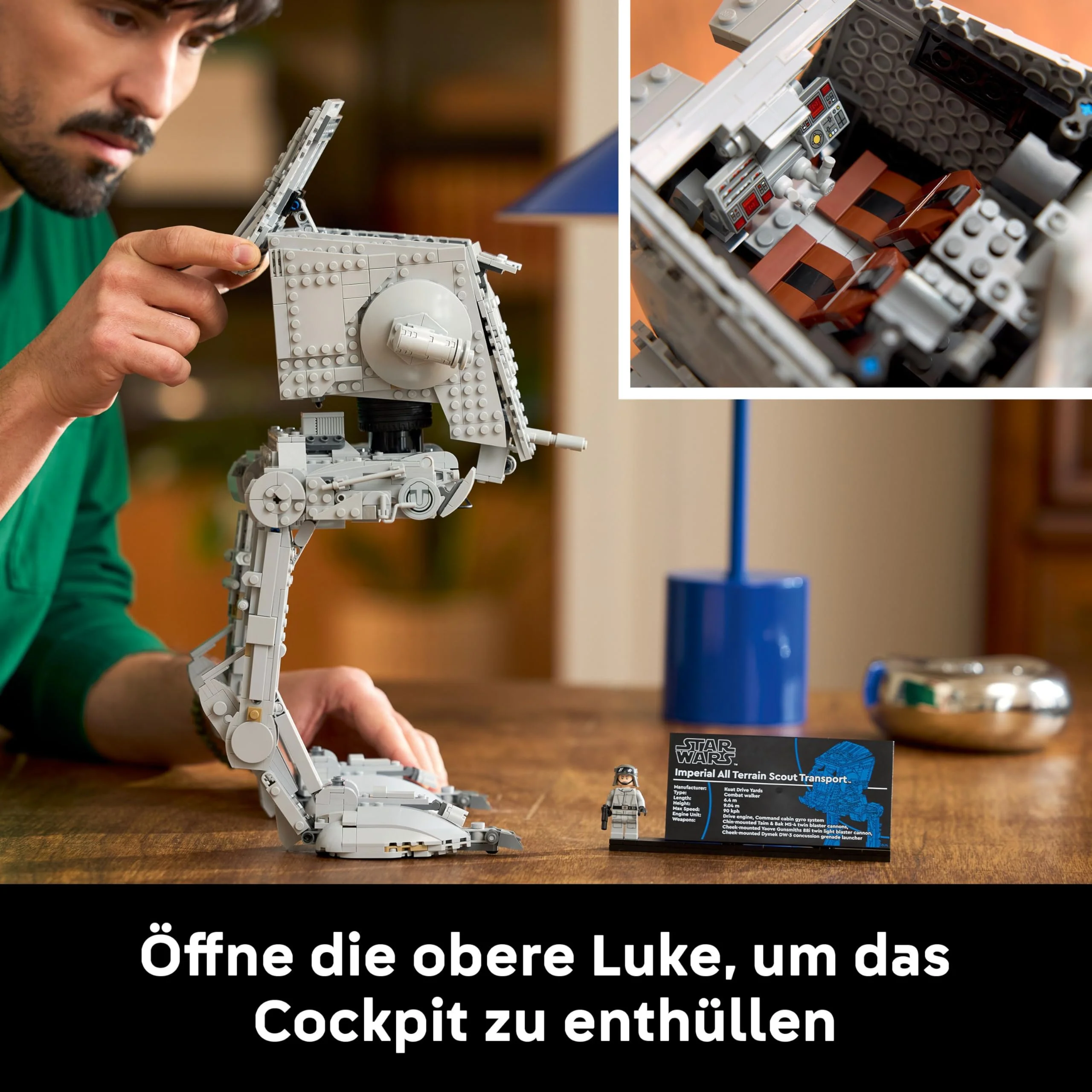 LEGO Star Wars at-ST Kampfläufer - Kreatives Spielzeug für Erwachsene - Konstruktionsspielzeug zum Bauen und Ausstellen - Star Wars Deko und Modellbau - Geschenk für Männer und Frauen - 75417 - Image 9